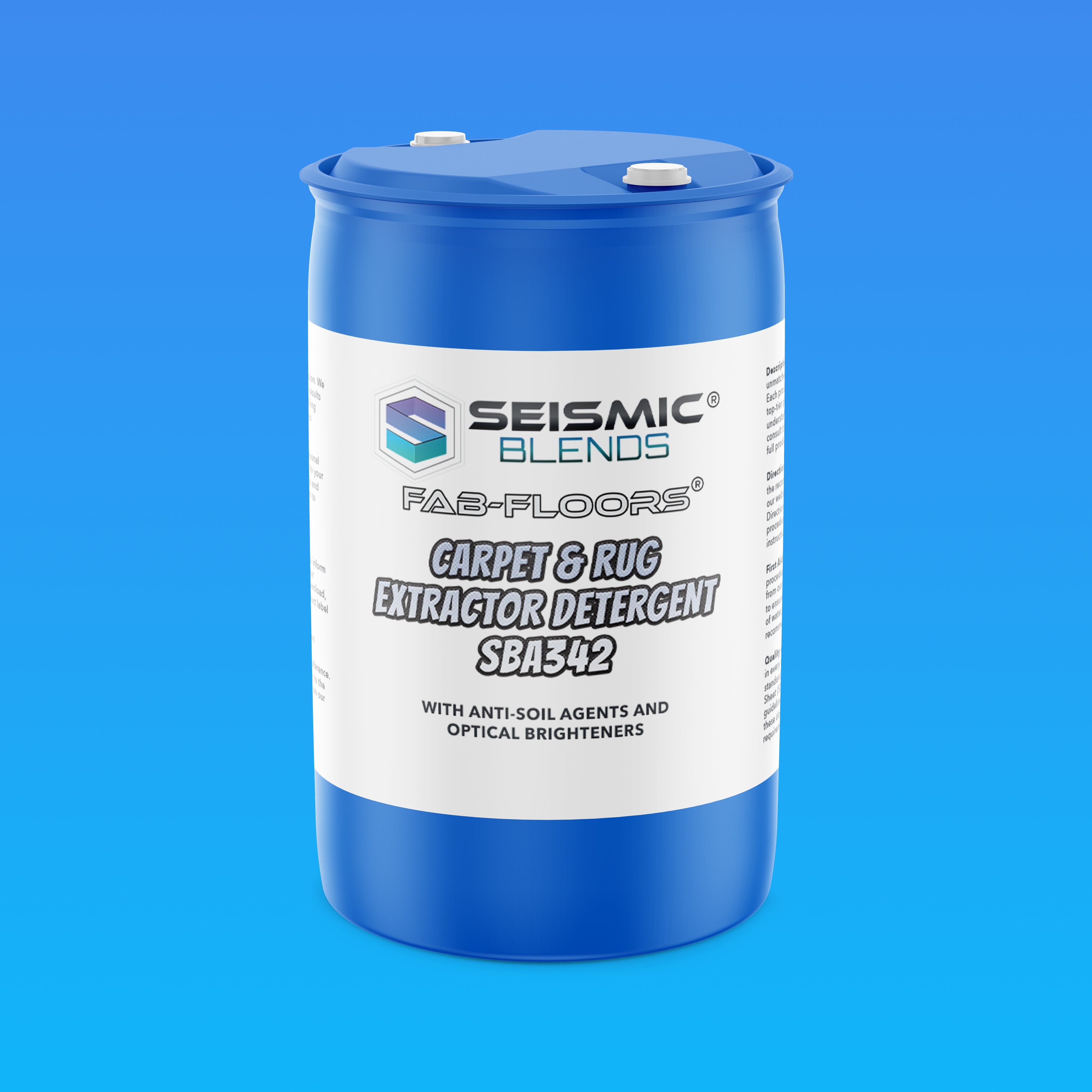 Fab Floors Carpet & Rug Extractor Detergent (SBA342) - Deep-Cleaning Detergent for Carpet Extractors