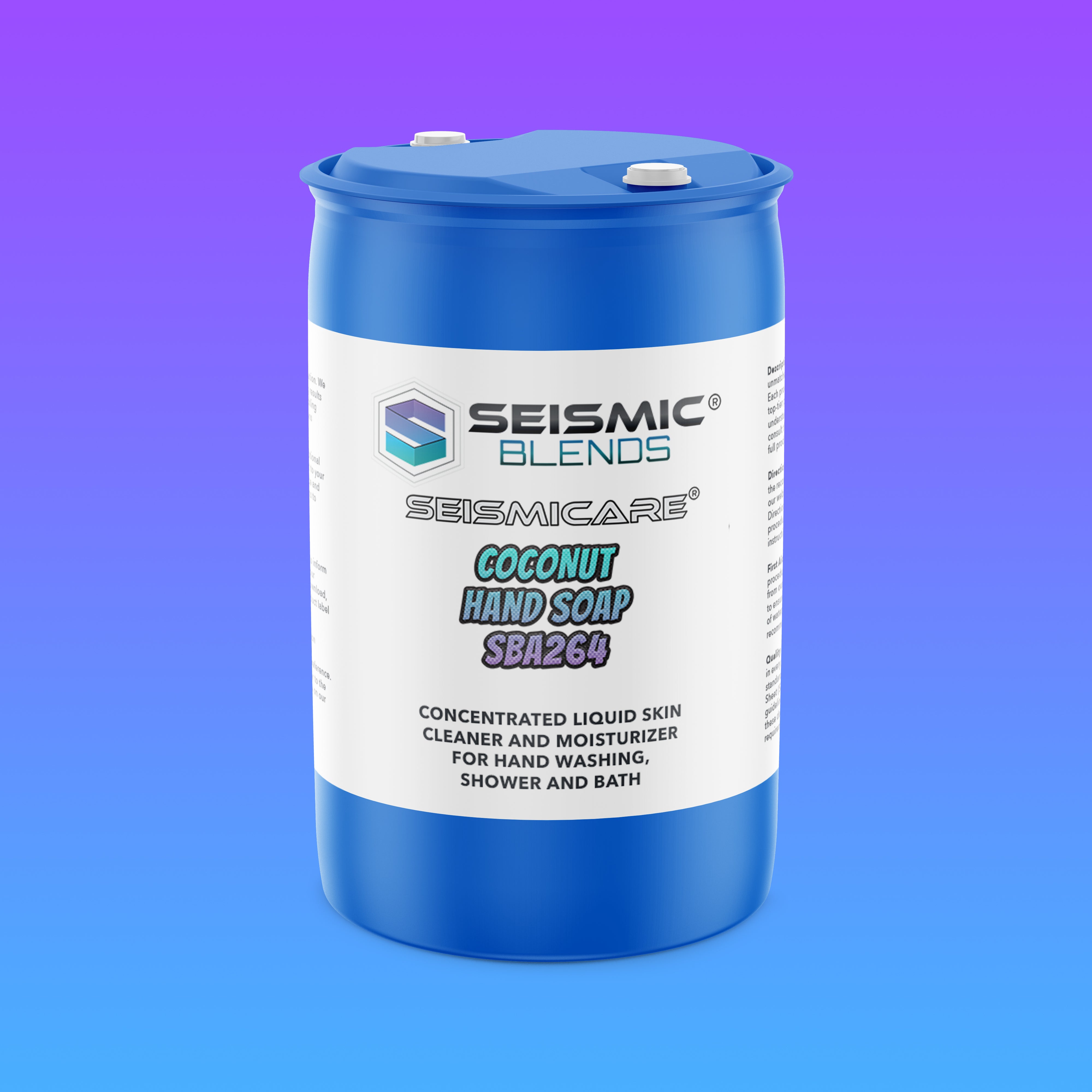 Seismicare Coconut Hand Soap (SBA264) - Coconut Scented Hand Soap That Gently Cleans And Moisturizes