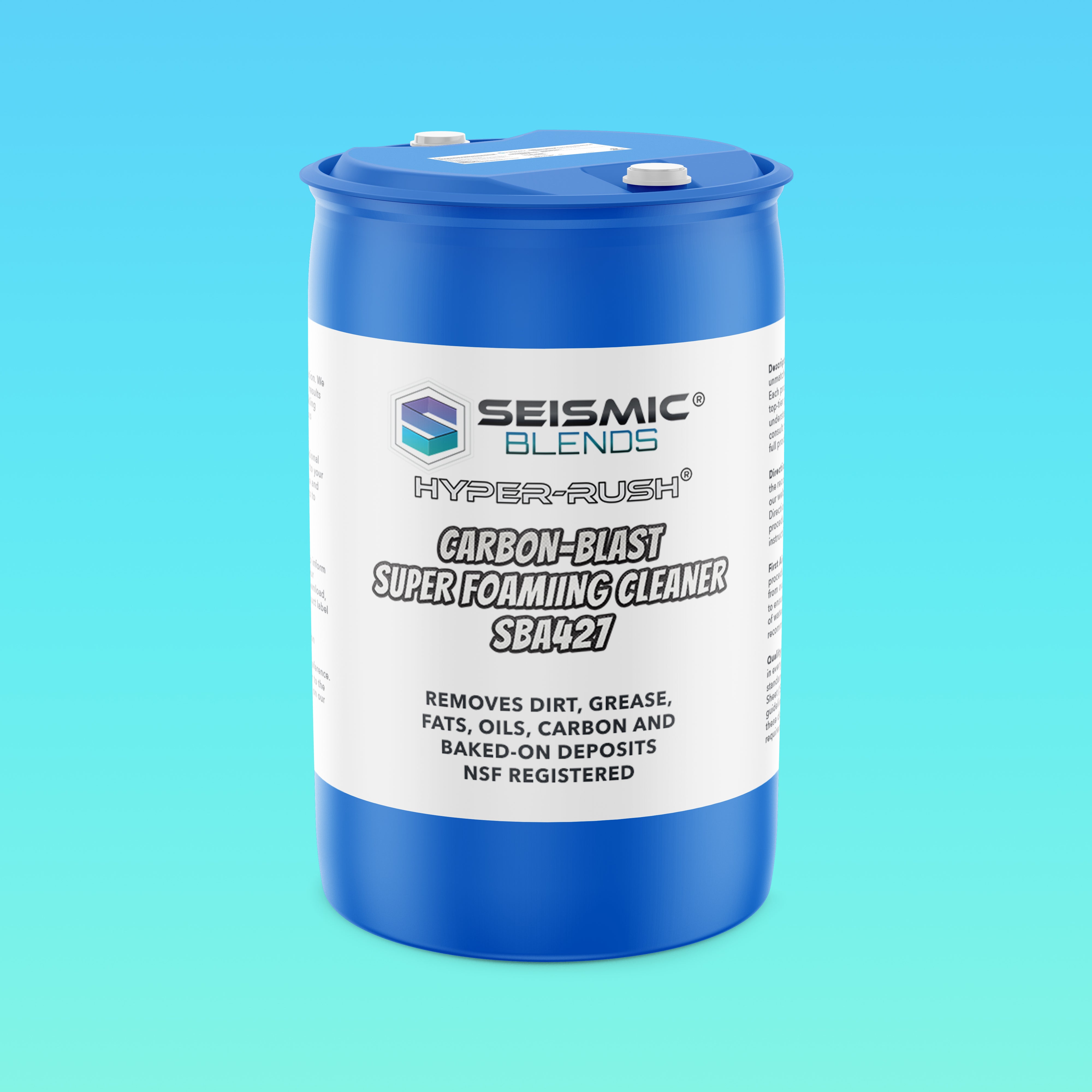 Hyper Rush Carbon-Blast Super Foaming Cleaner (SBA427) - Expanding Foam Cleaner Designed For Greasy Industrial Surfaces