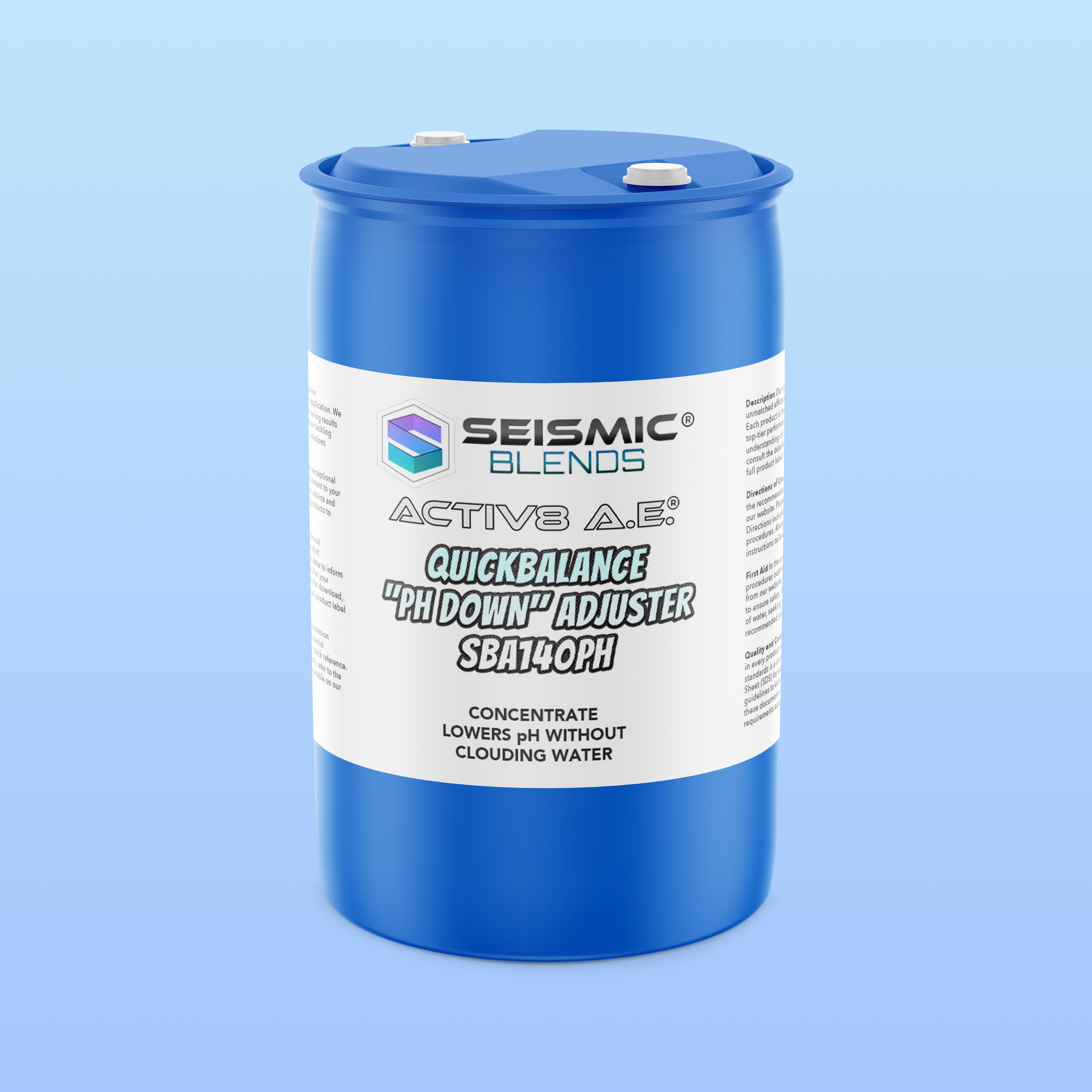 Activ8 AE QuickBalance pH Down Adjuster (SBA140PH) - Rapid pH Reducer for Water Treatment & Pool Balancing