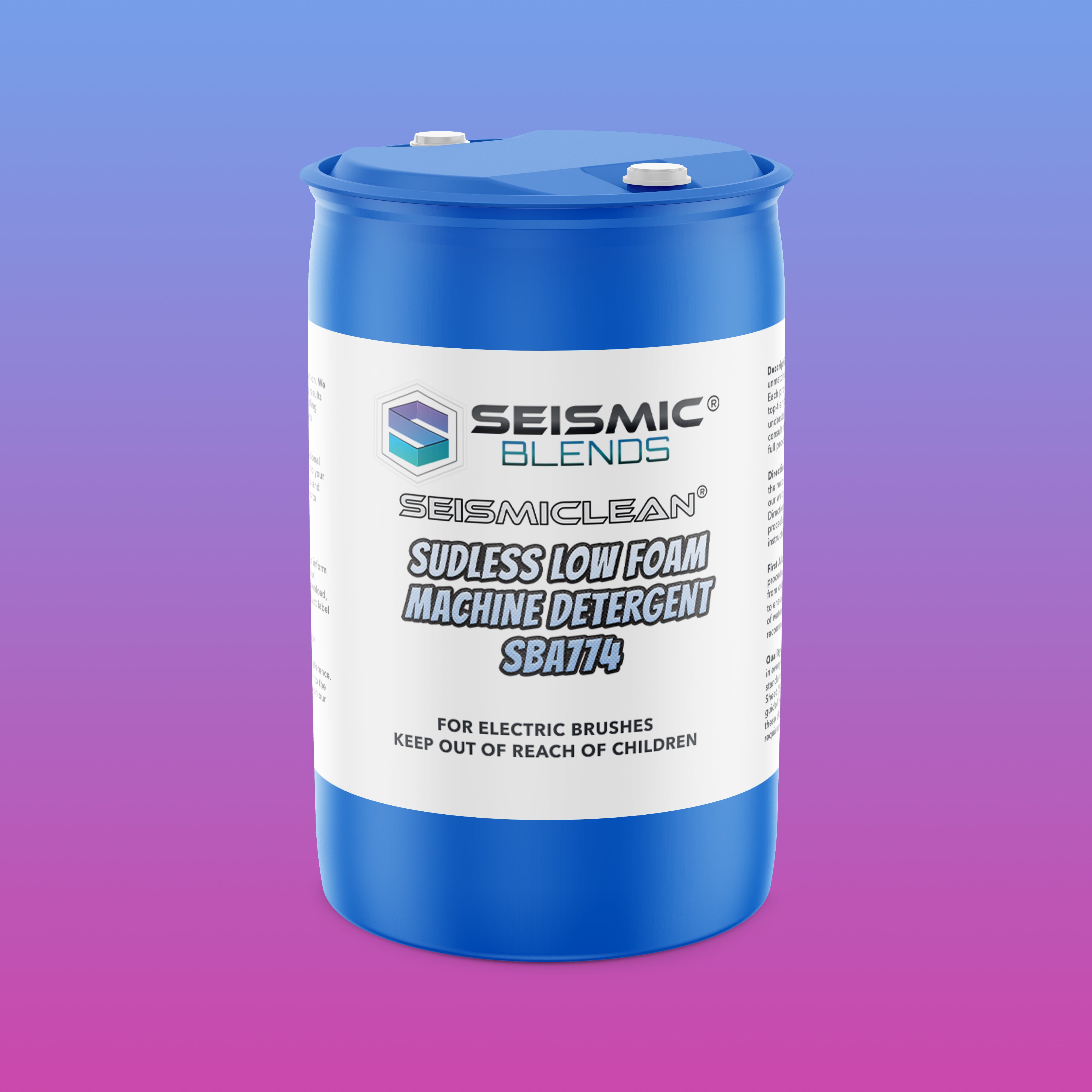 Seismiclean Sudless Low Foam Machine Detergent (SBA774) - Low Foam Detergent For Machine Washing Efficiency