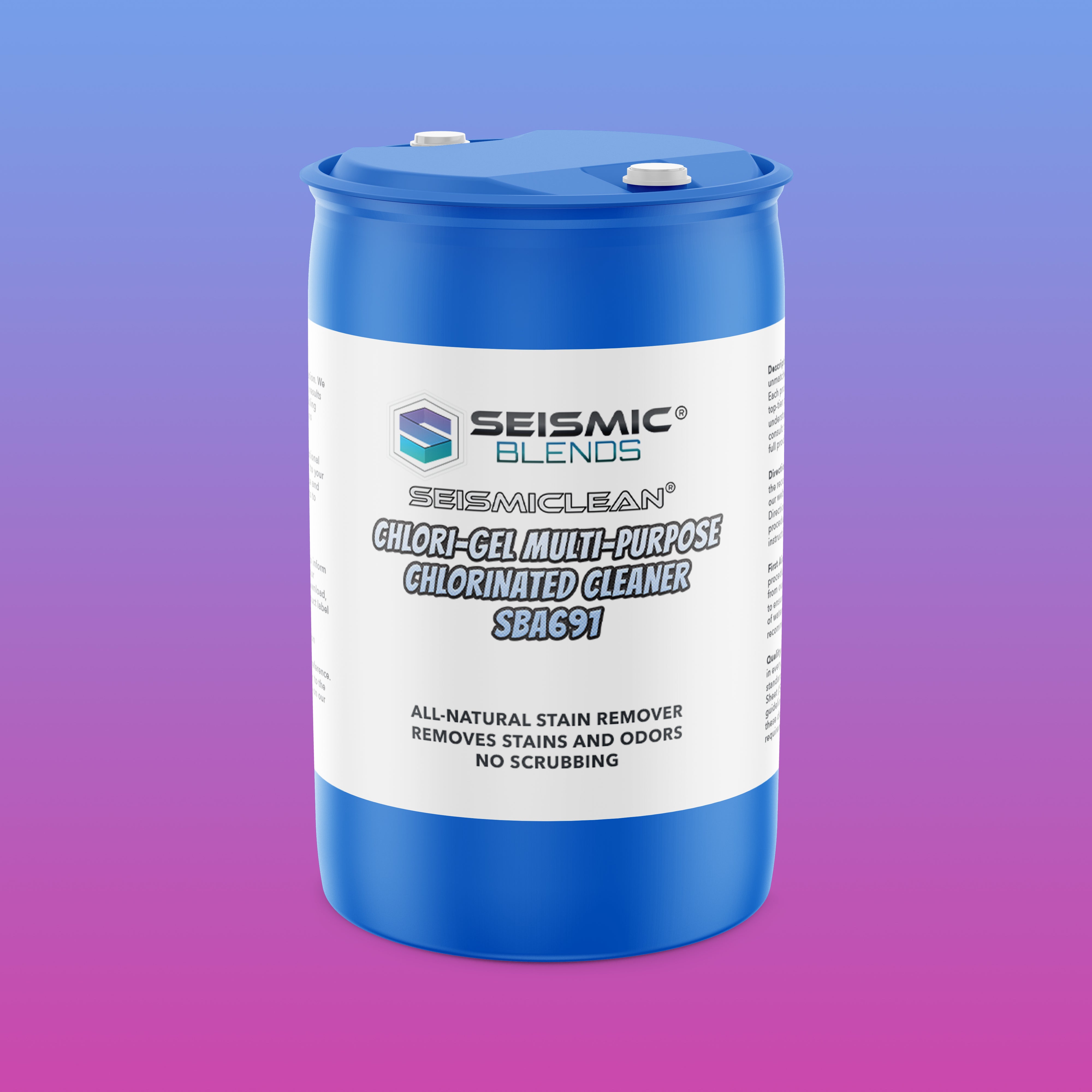 Seismiclean Chlori-Gel Multi-Purpose Chlorinated Cleaner (SBA691) - Powerful Chlorinated Gel That Cuts Through Grime