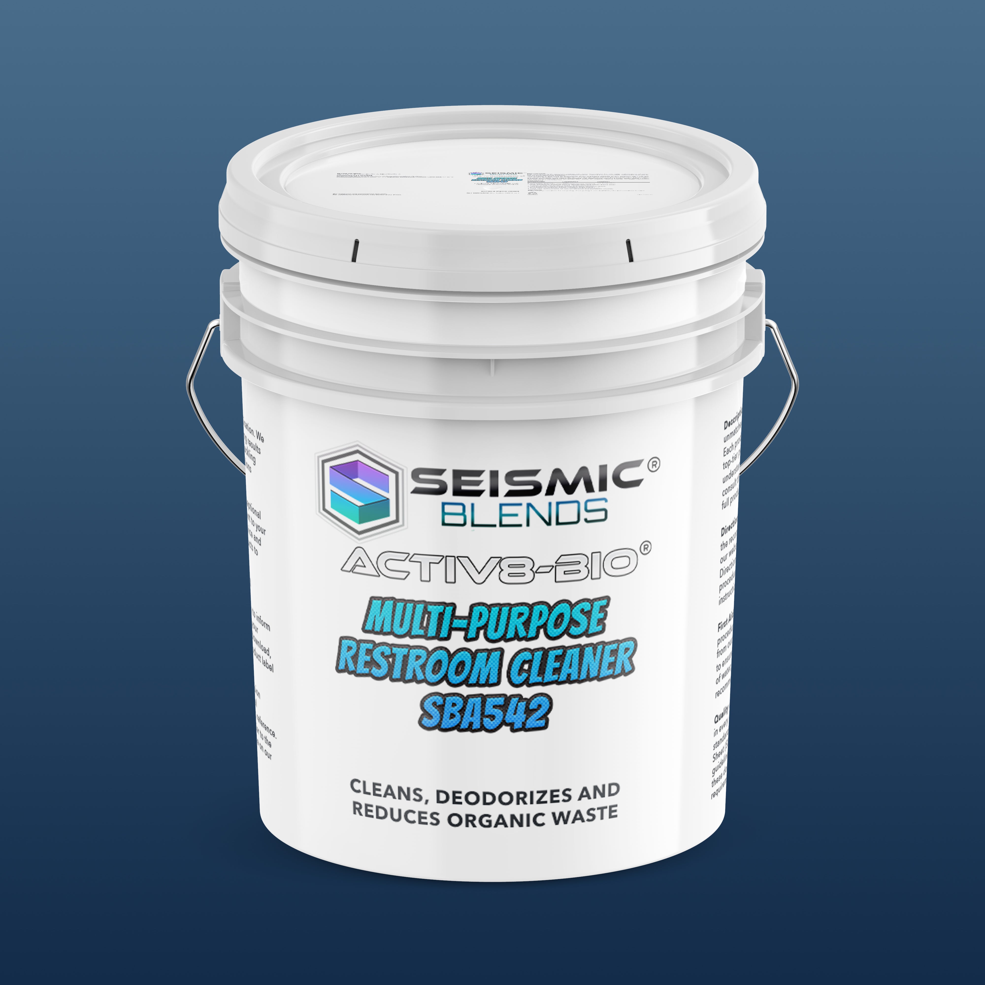 Activ8-Bio Multi-Purpose Restroom Cleaner (SBA542) - Versatile Enzyme Restroom Cleaner for Stains & Odors