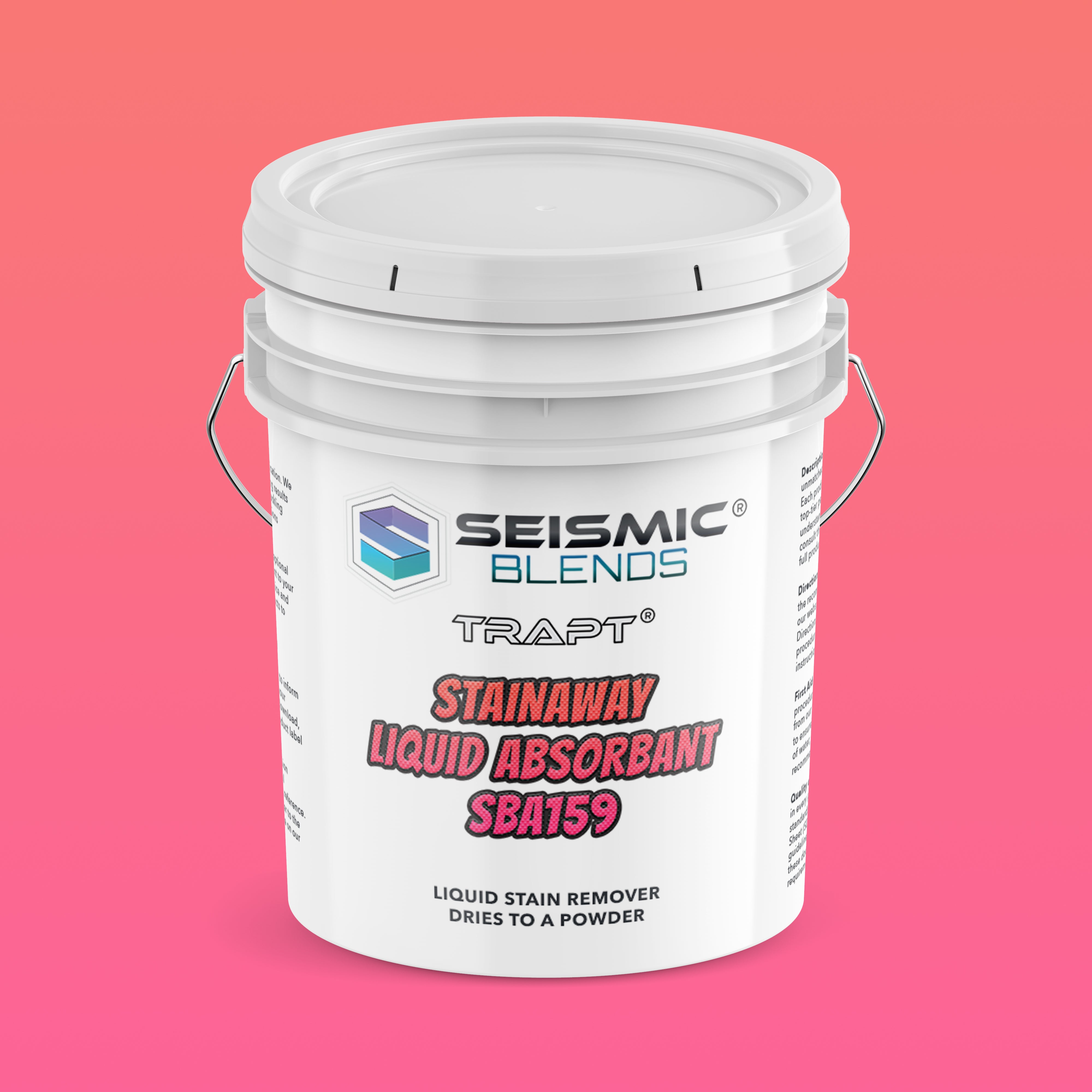 Trapt StainAway Liquid Absorbent (SBA159) - Liquid Absorbent That Removes Stains While Containing Messes