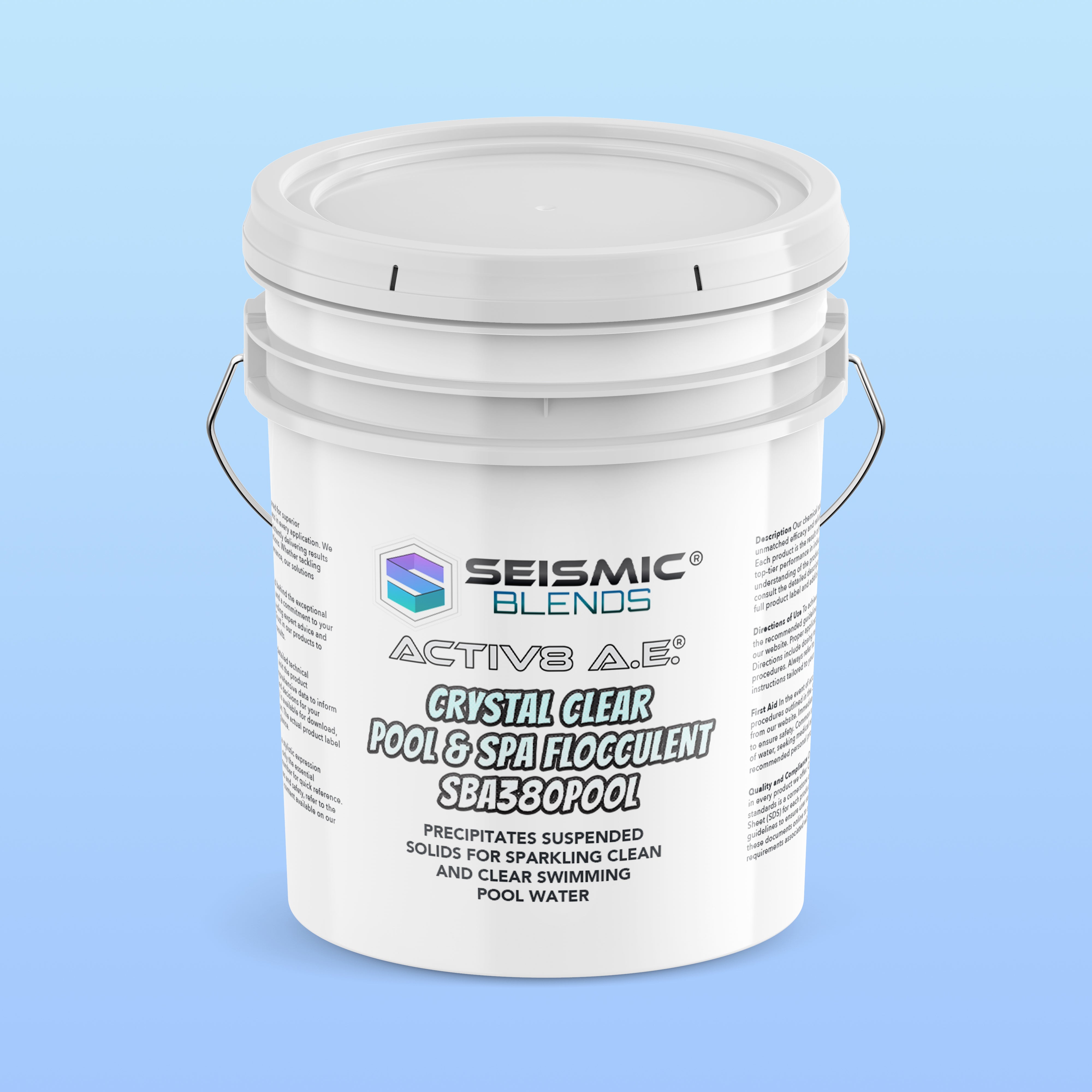 Activ8 AE Crystal Clear Pool & Spa Flocculent (SBA380POOL) - Sparkling Water Clarifier for Pools & Hot Tubs