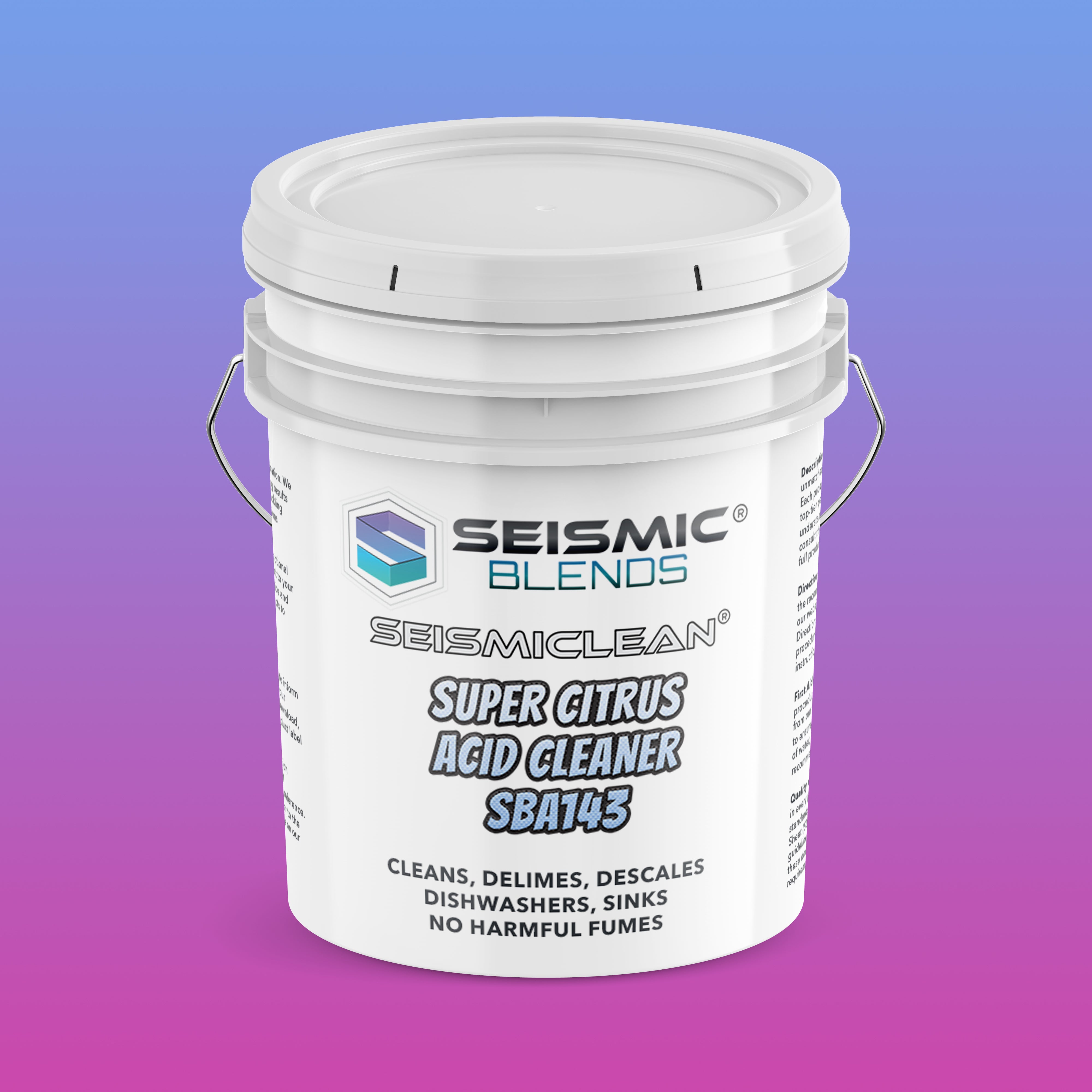 Seismiclean Super Citrus Acid Cleaner (SBA143) - Citrus Powered Acid Cleaner For Industrial Use