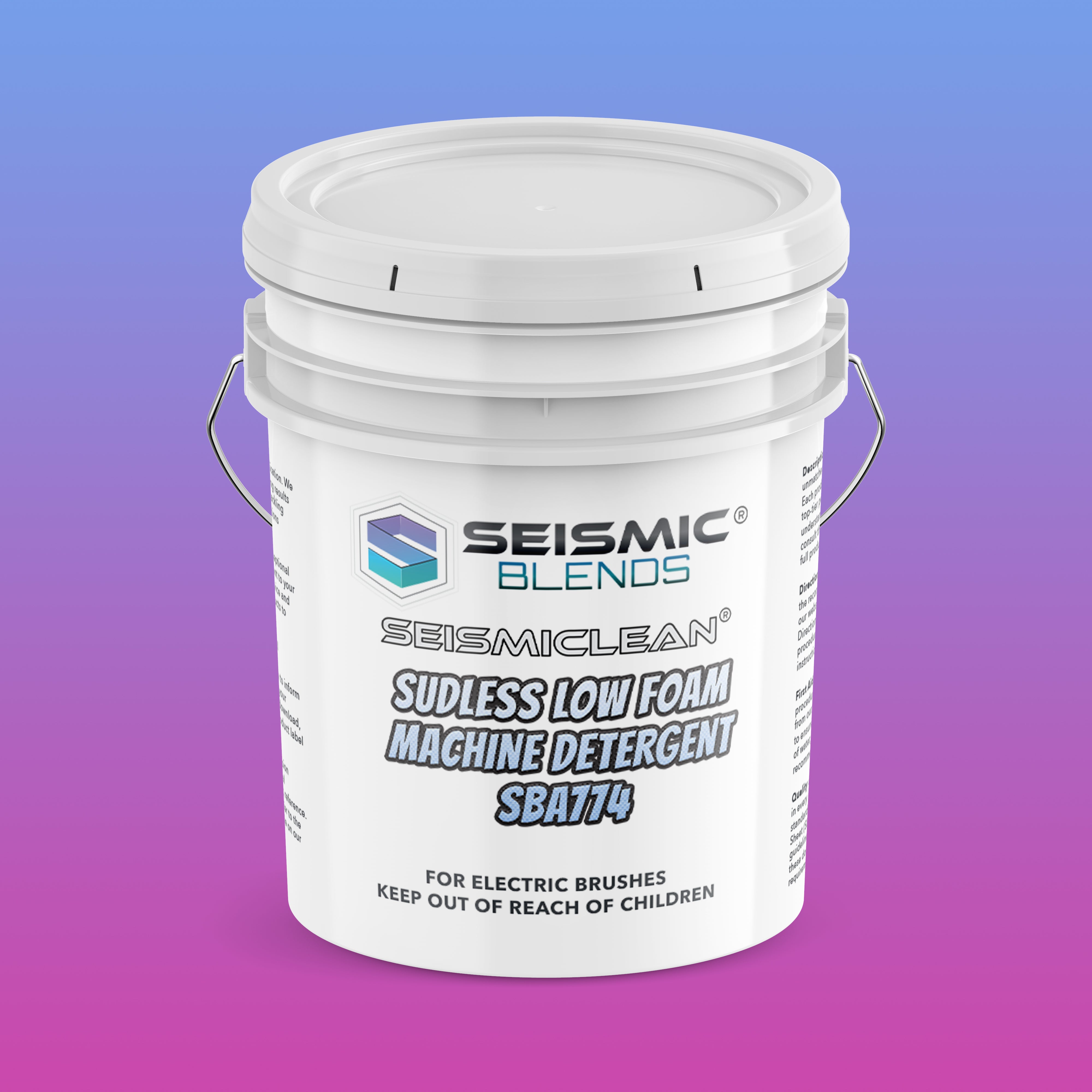 Seismiclean Sudless Low Foam Machine Detergent (SBA774) - Low Foam Detergent For Machine Washing Efficiency