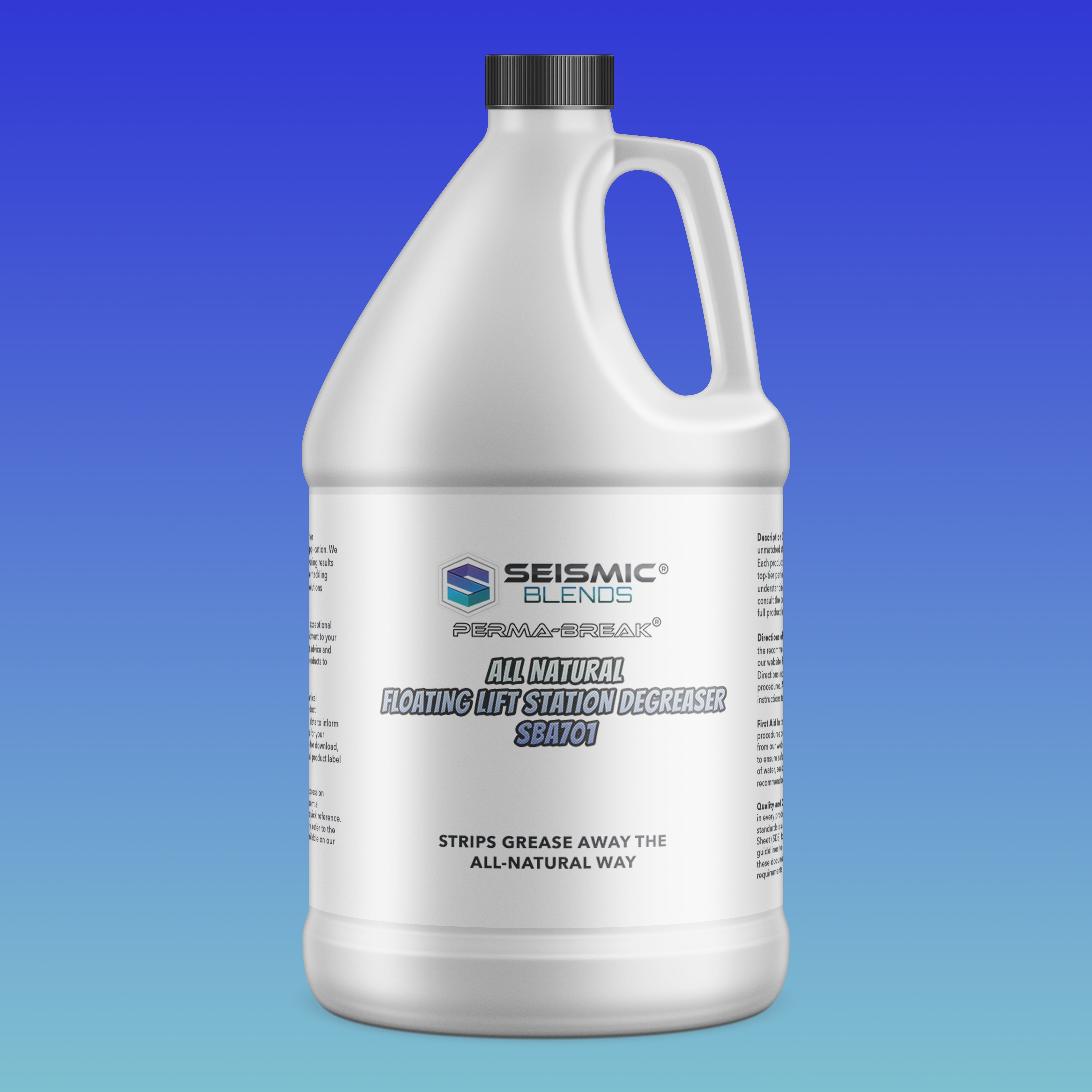 Perma Break All Natural Floating Lift Station Degreaser (SBA701) - Eco-Friendly Floating Degreaser For Wastewater Lift Stations
