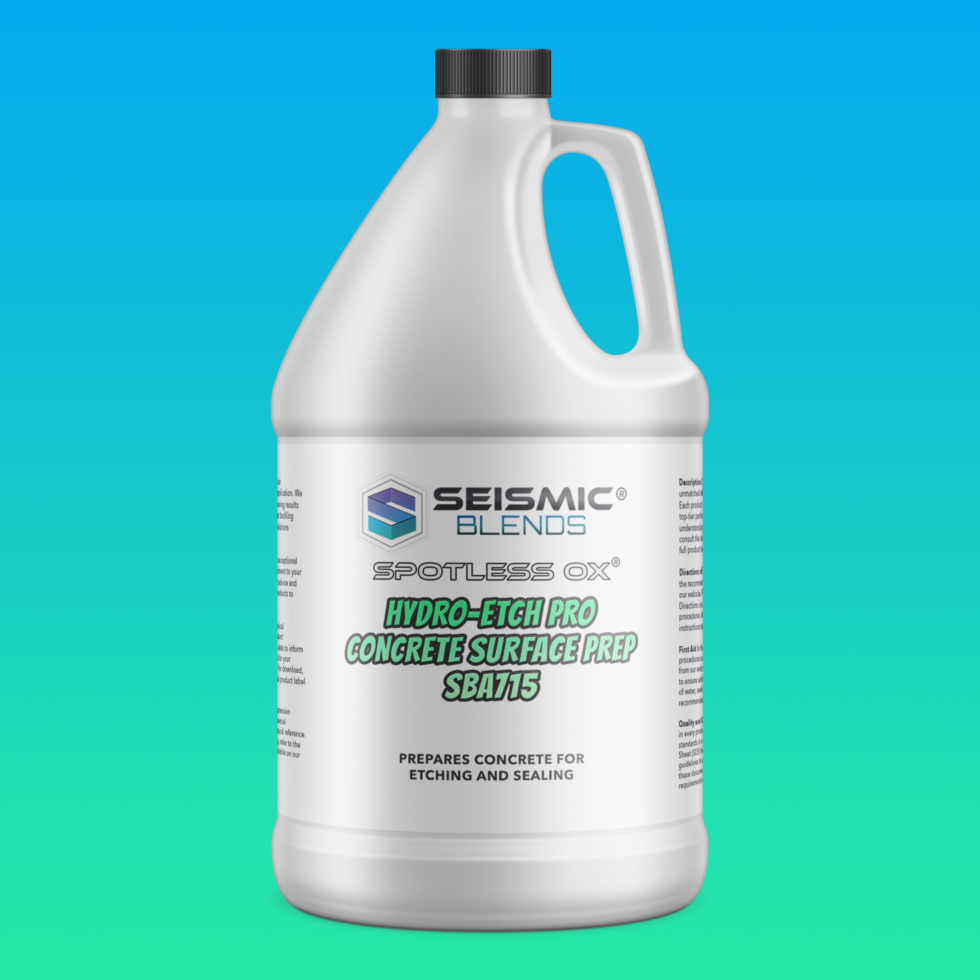 Spotless Ox Hydro-Etch Pro Concrete Surface Prep (SBA715) - Prepares Concrete Surfaces For Better Bonding Results