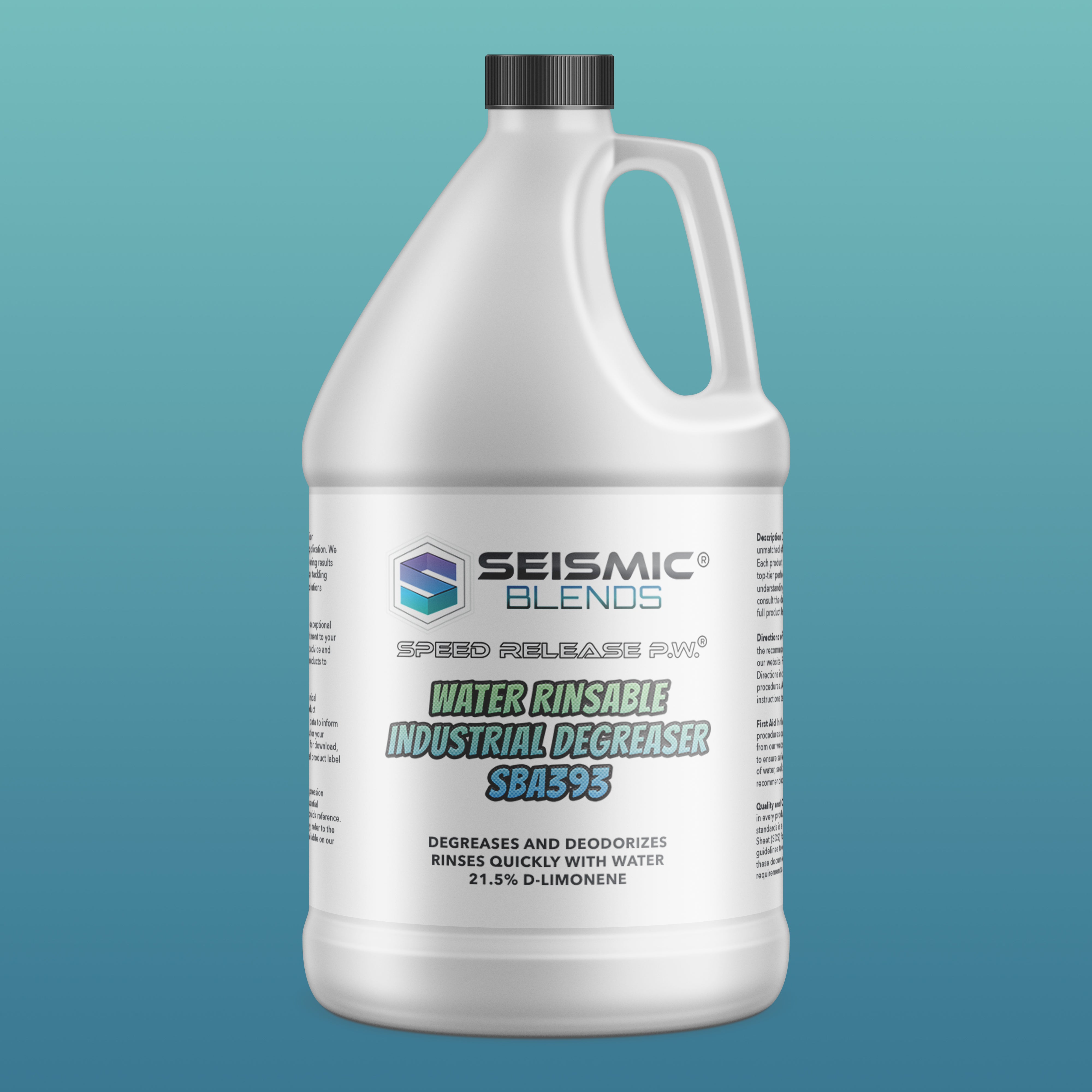 Speed Release P.W. Water Rinsable Industrial Degreaser (SBA393) - Water Rinsable Formula That Simplifies Degreasing