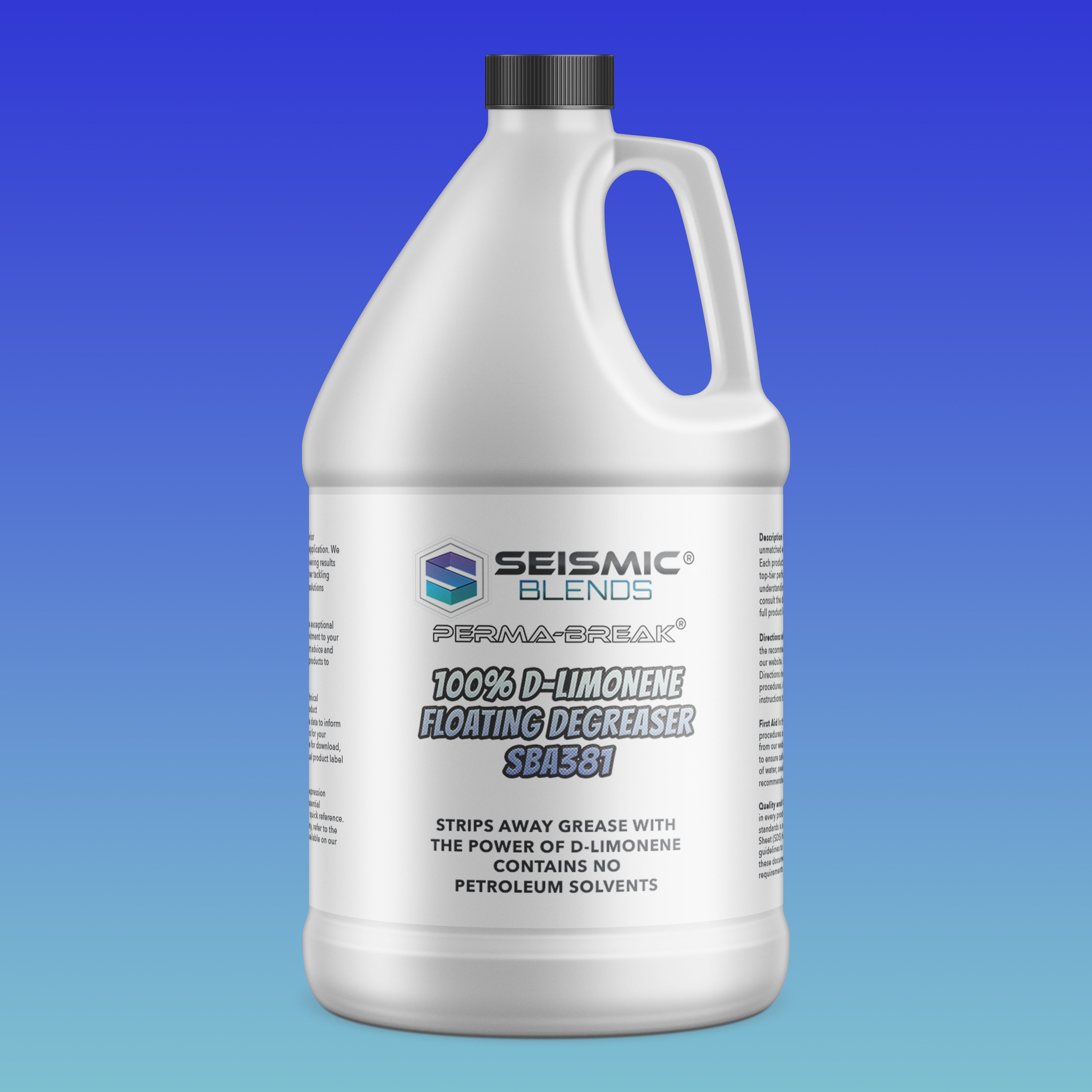 Perma Break 100% D-Limonene Floating Degreaser (SBA381) - Natural D-Limonene Formula That Cuts Through Grease In Lift Stations