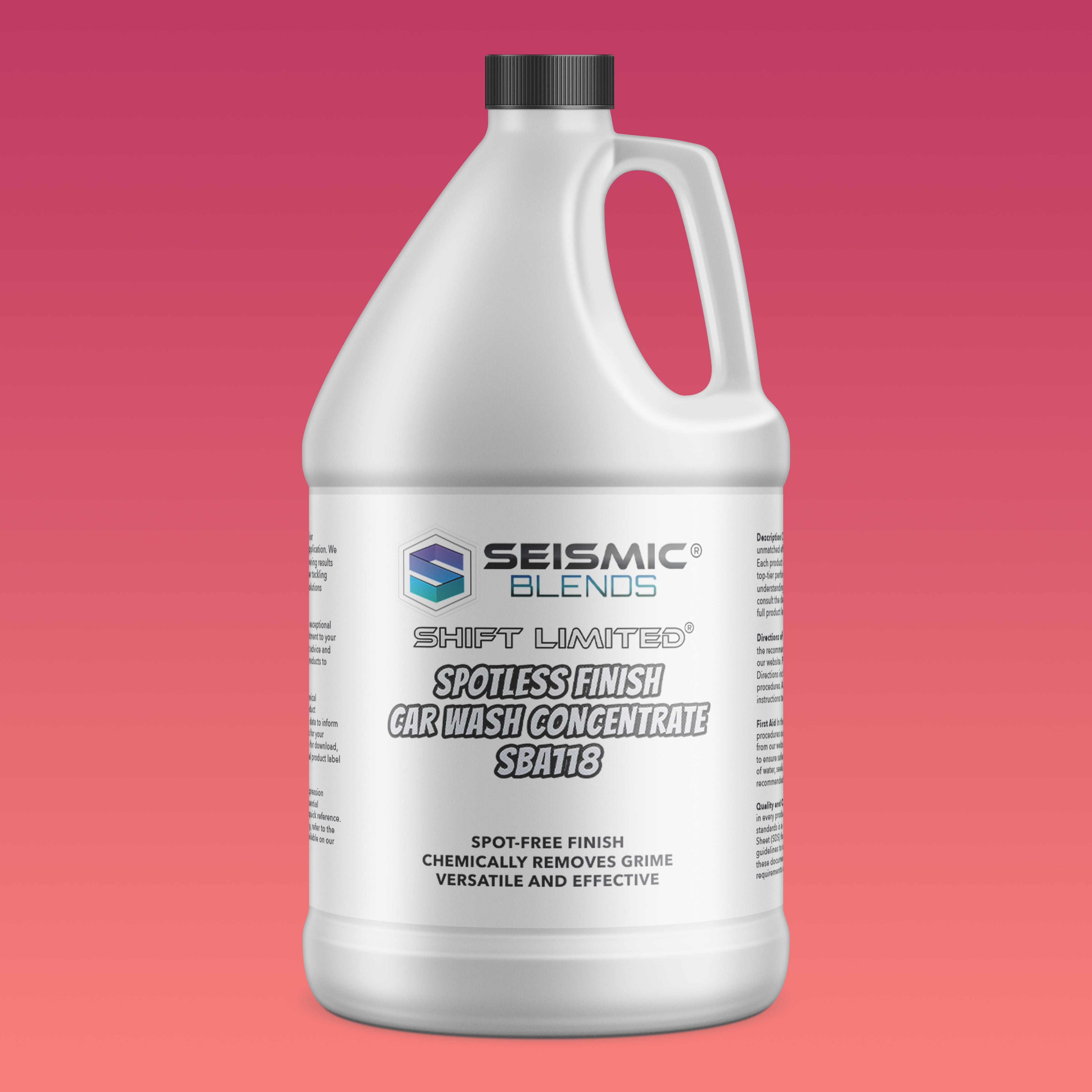 Shift Limited Spotless Finish Car Wash Concentrate (SBA118) - Concentrated Wash For A Spotless Car Finish