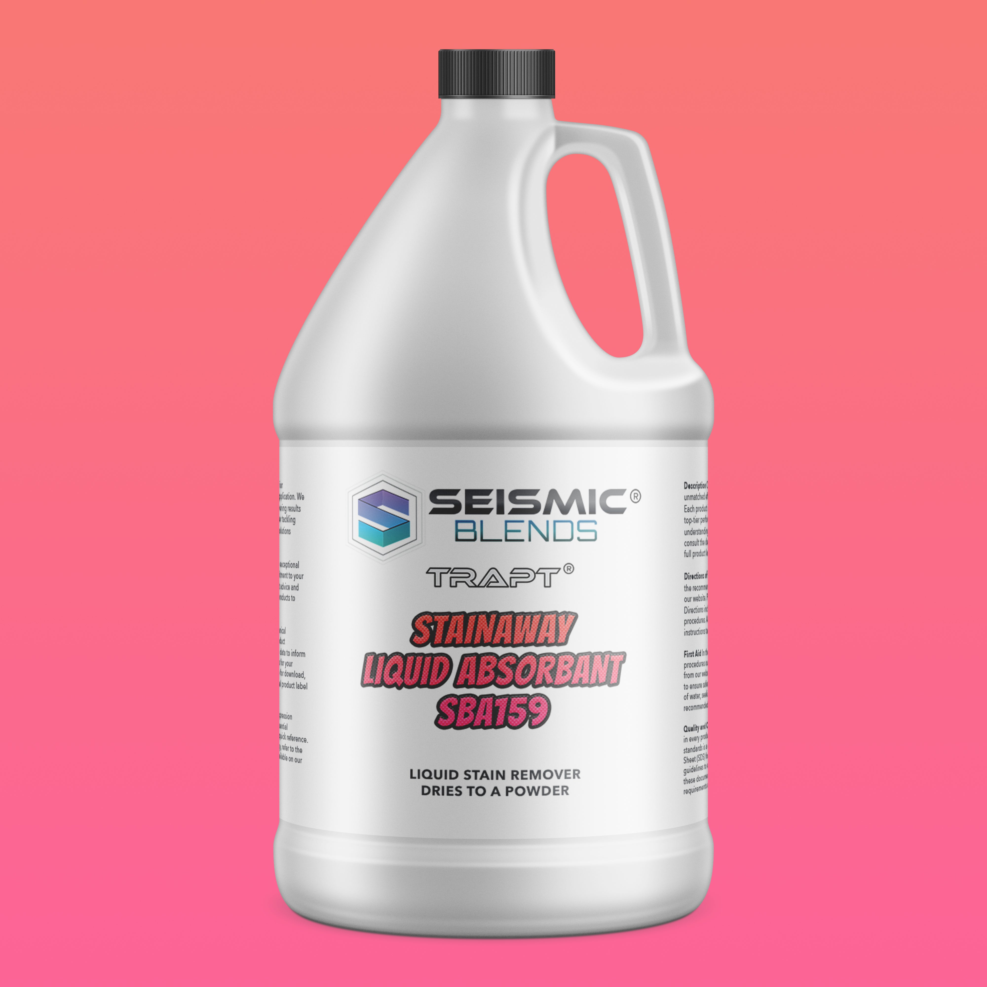 Trapt StainAway Liquid Absorbent (SBA159) - Liquid Absorbent That Removes Stains While Containing Messes