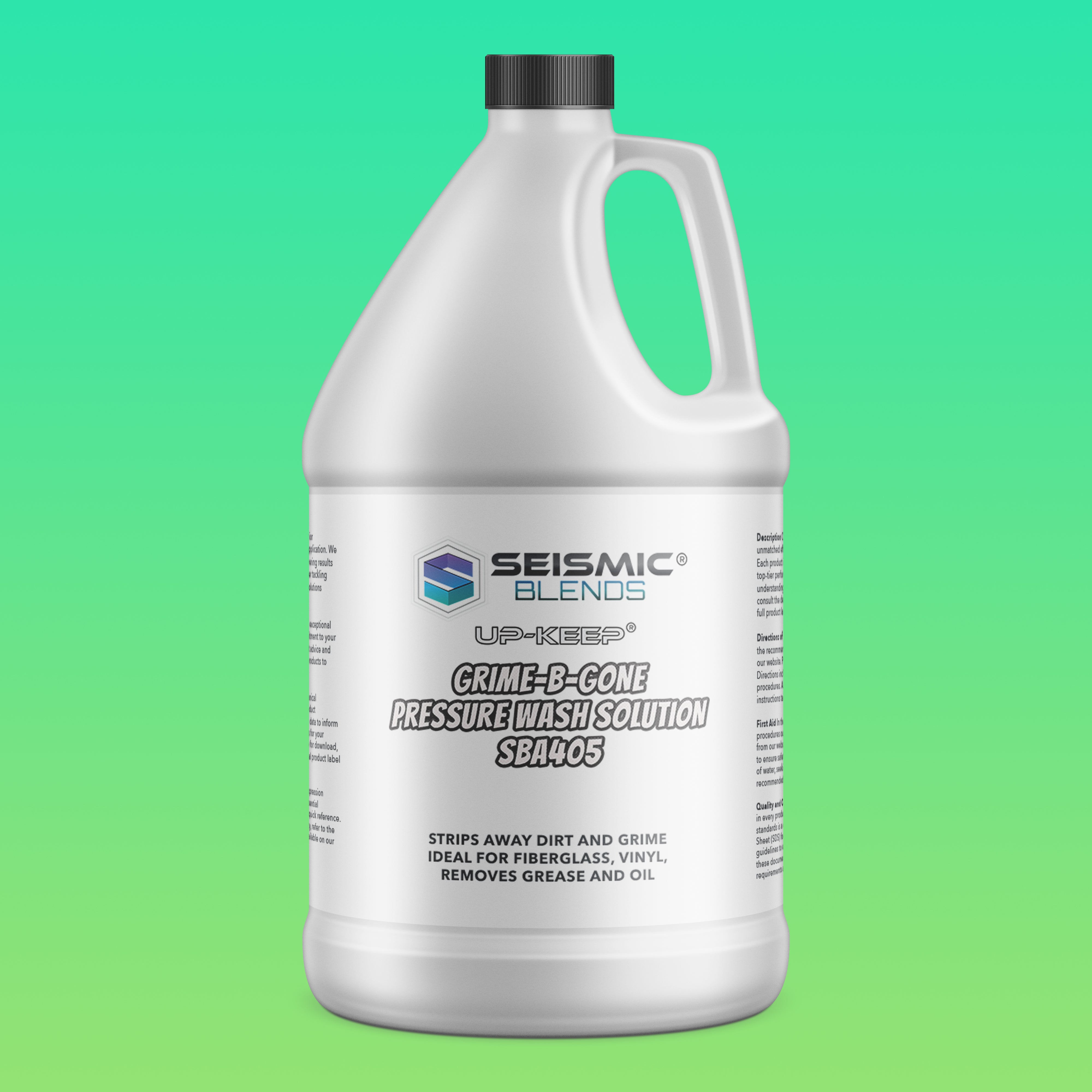 Up-Keep Grime-B-Gone Pressure Wash Solution (SBA405) - Powerful Pressure Wash Solution For Deep Cleaning