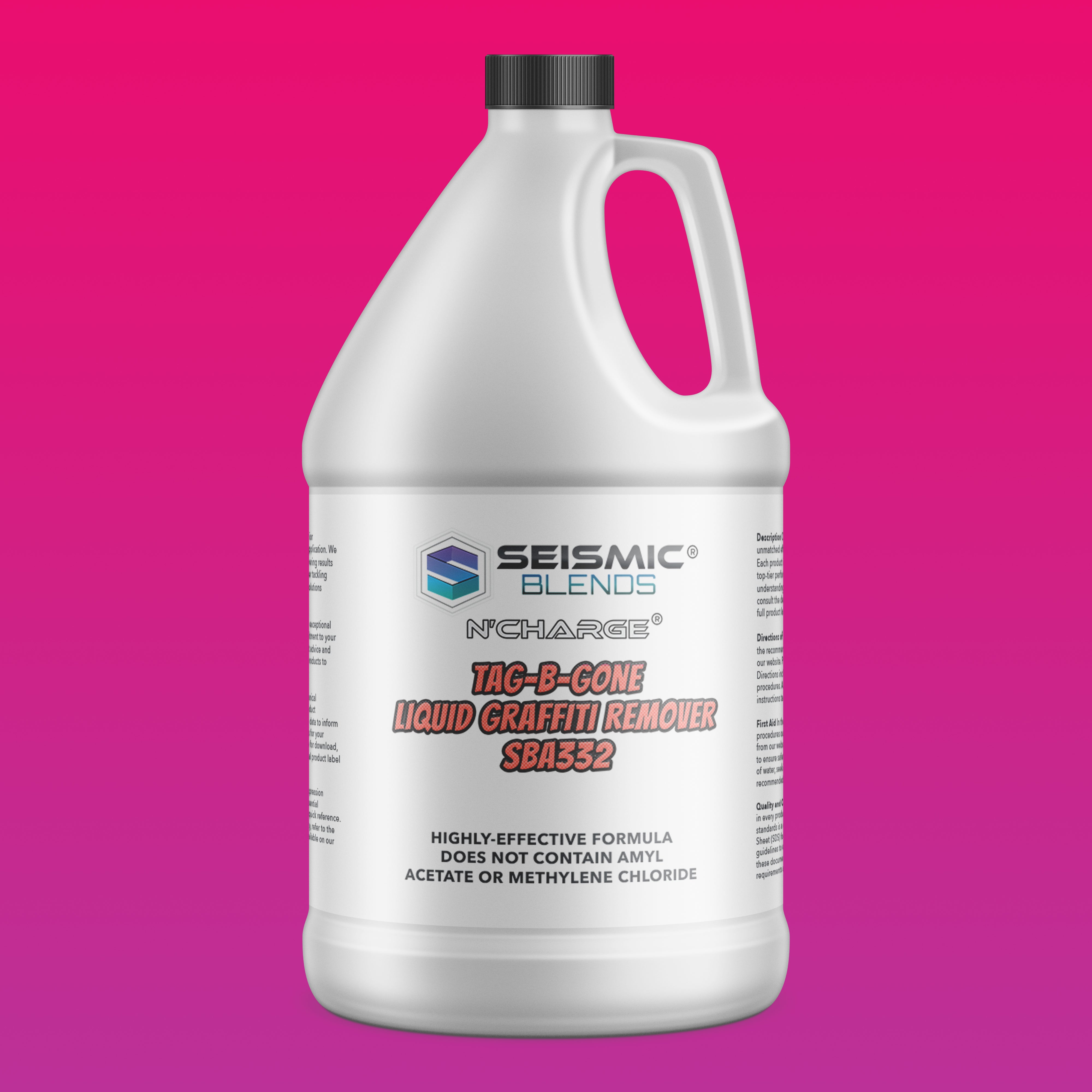 N'Charge Tag-B-Gone Liquid Graffiti Remover (SBA332) - Liquid Formula That Cuts Through Spray Paint On Walls And Signs
