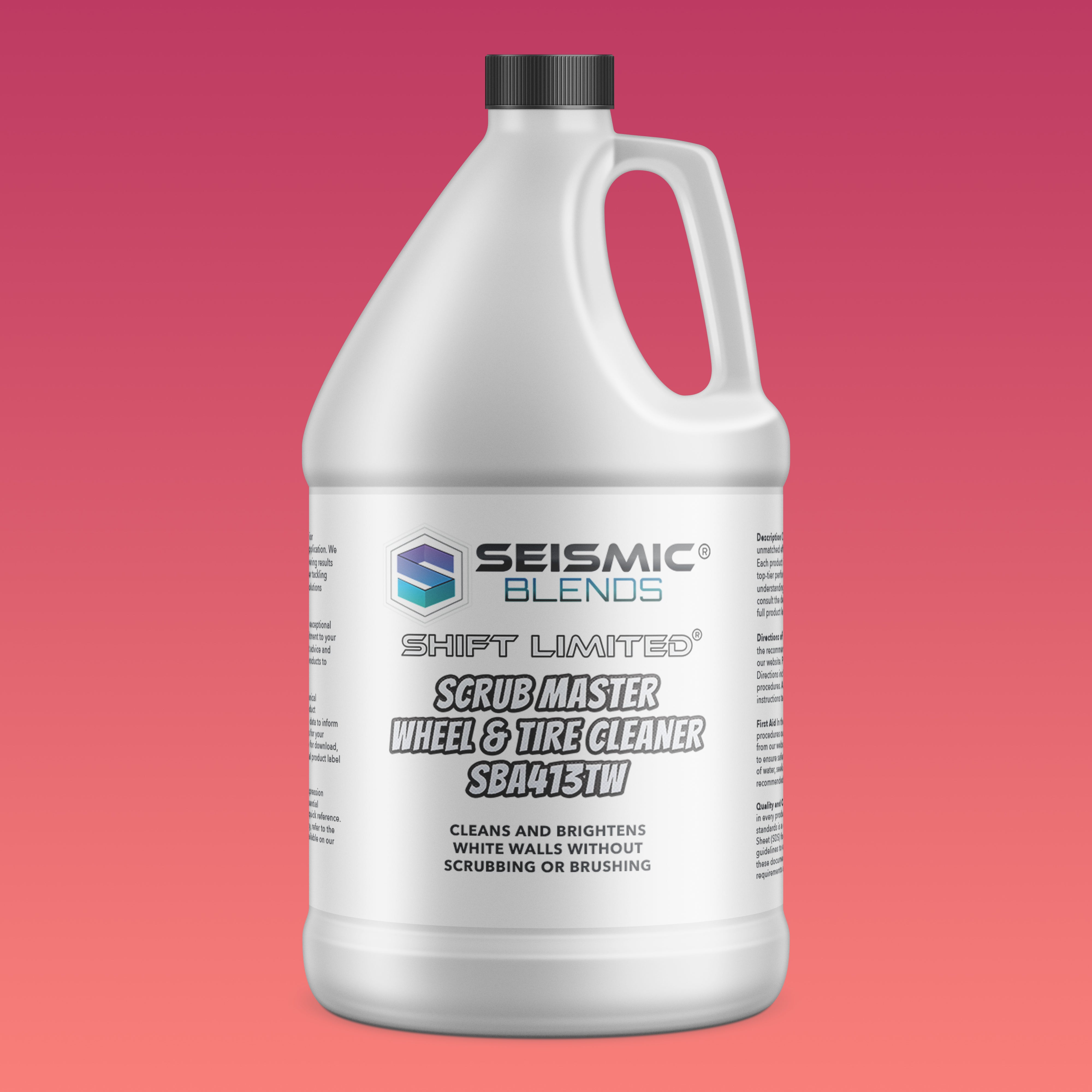 Shift Limited Scrub Master Wheel & Tire Cleaner (SBA413TW) - Heavy Duty Wheel And Tire Cleaner Solution