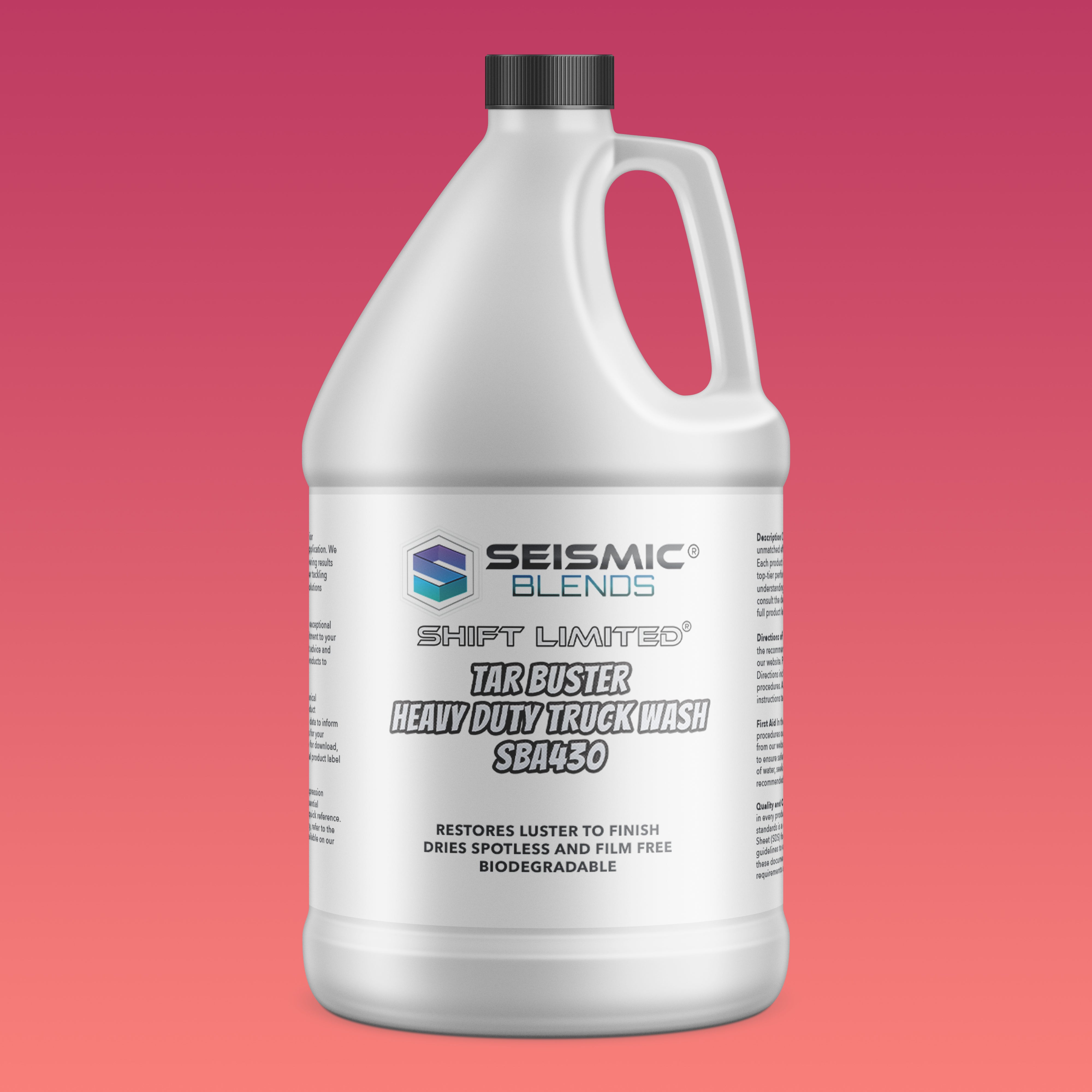Shift Limited Tar Buster Heavy Duty Truck Wash (SBA430) - Truck Wash That Removes Road Tar Effectively