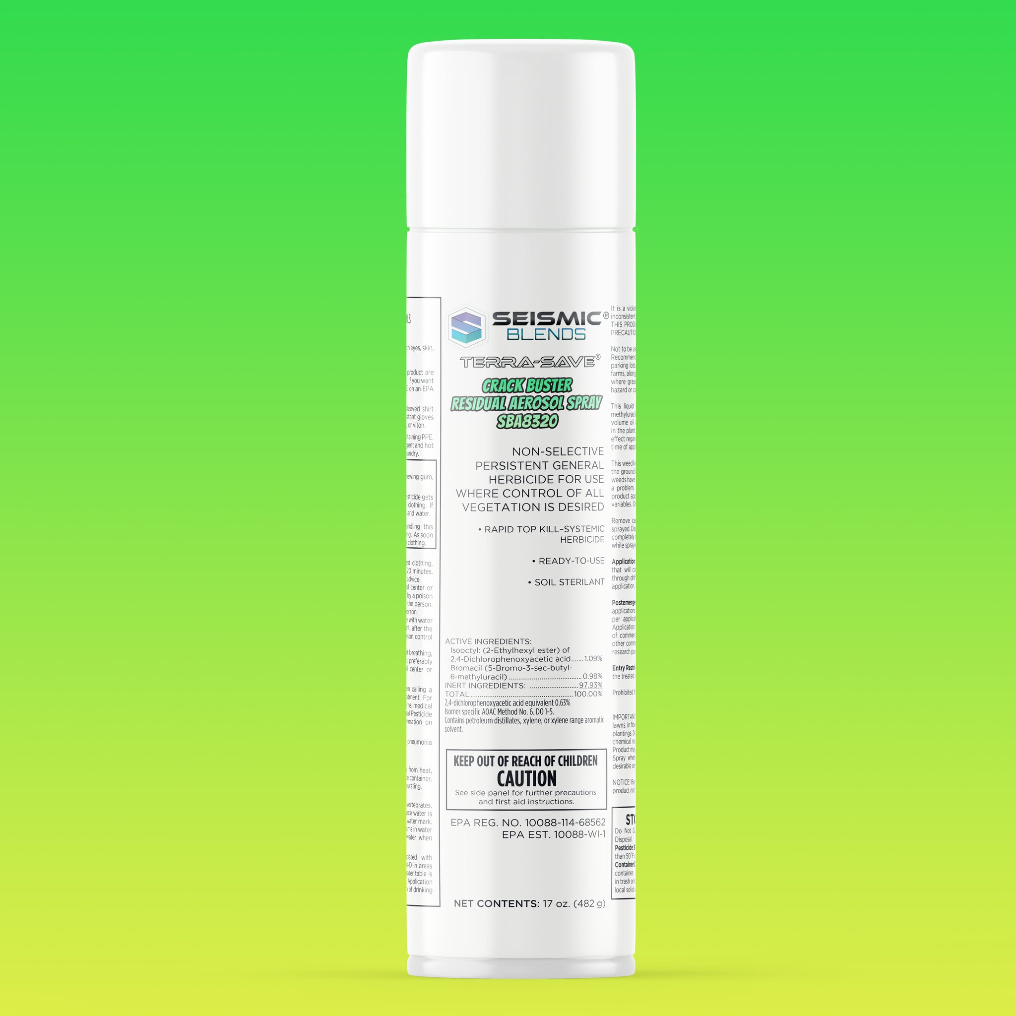 Terra Save Crack Buster Residual Aerosol Spray (SBA8320) - Residual Aerosol That Keeps Cracks Bug Free Longer