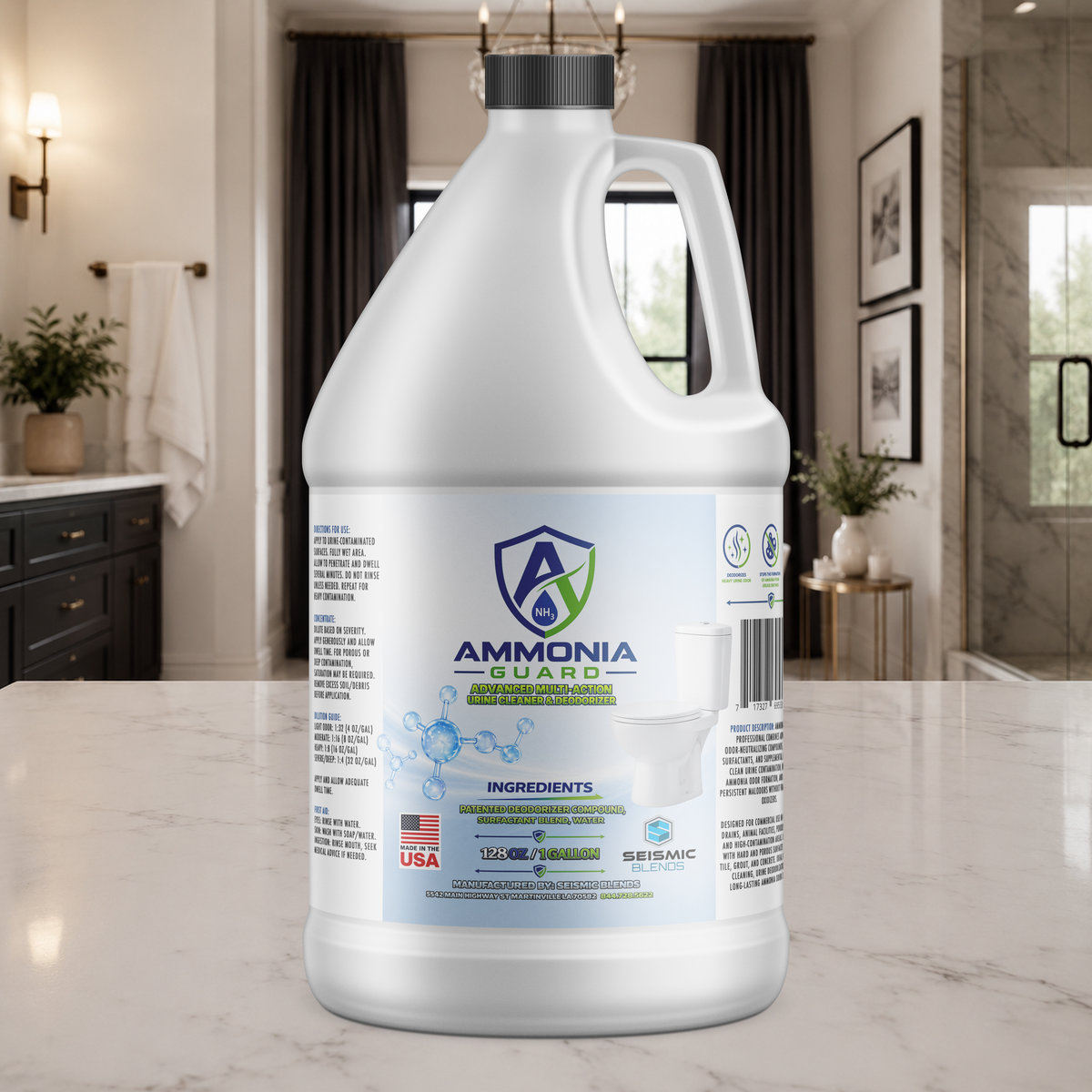 Ammonia Guard | Advanced Multi-Action Urine Cleaner & Ammonia Odor Neutralizer (SBAG110)