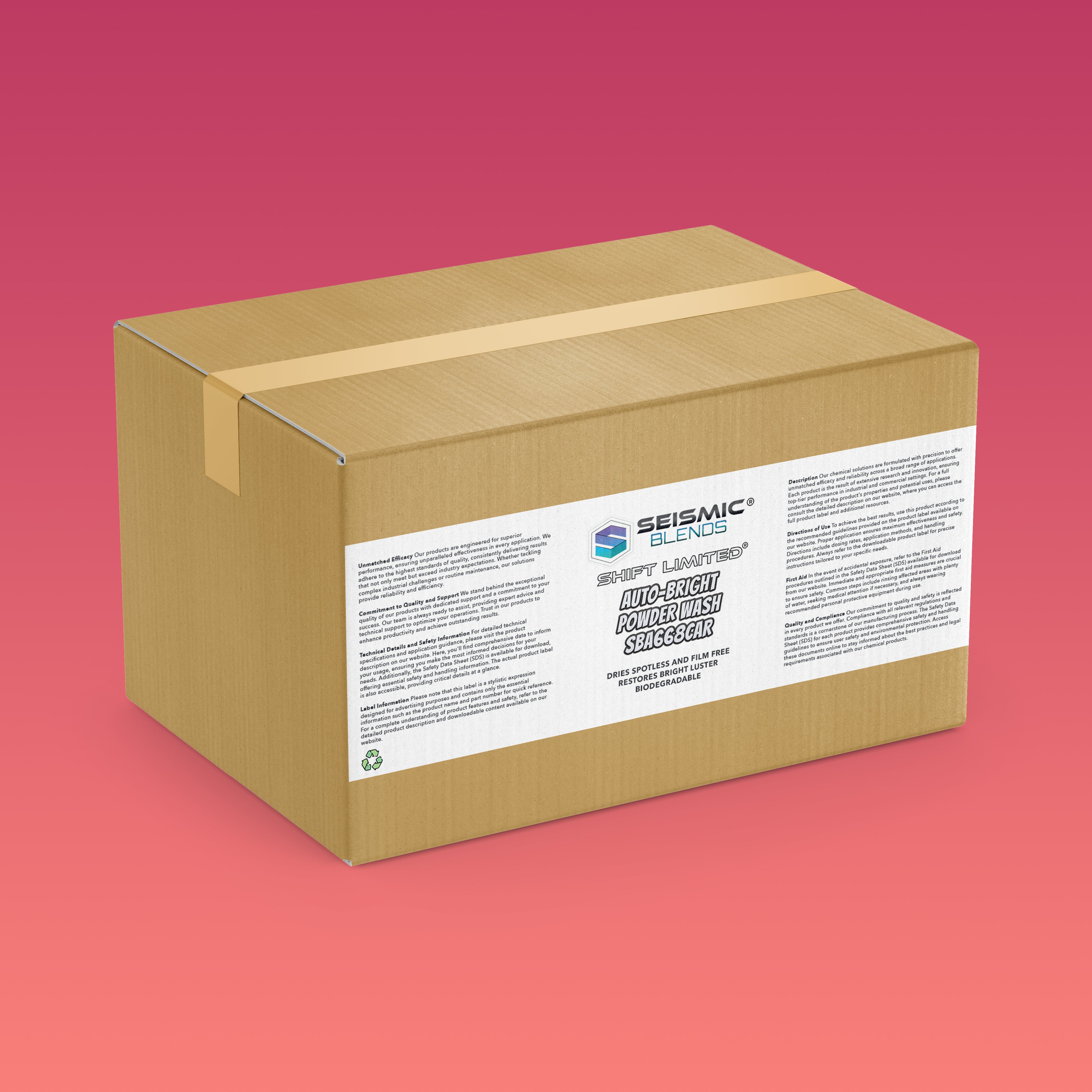 Shift Limited Auto-Bright Powder Wash (SBA668CAR) - Concentrated Powder Wash Designed For Car Brightness