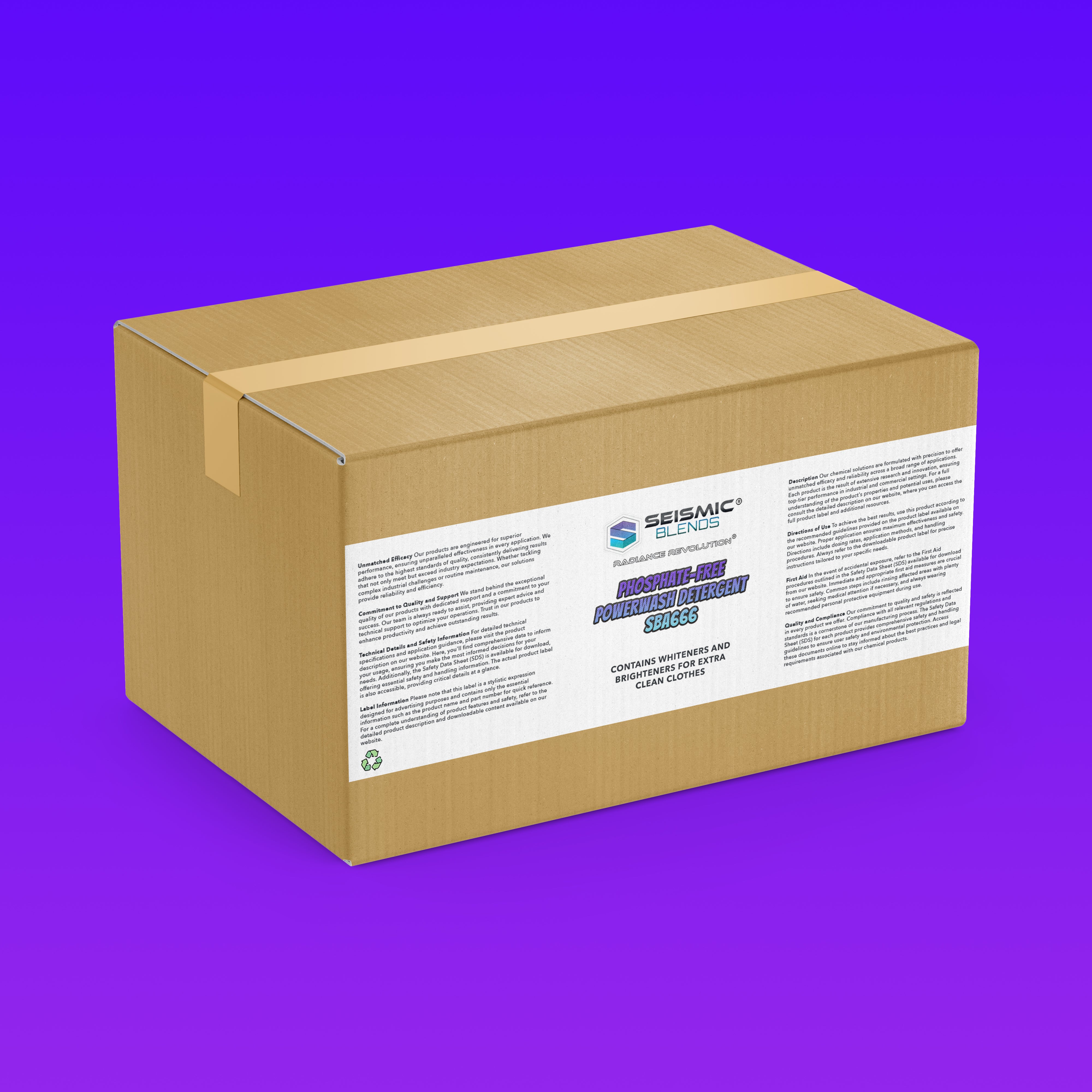 Radiance Revolution Phosphate-Free Powerwash Detergent (SBA666) - High-Performance Detergent That Cuts Grease Without Phosphates