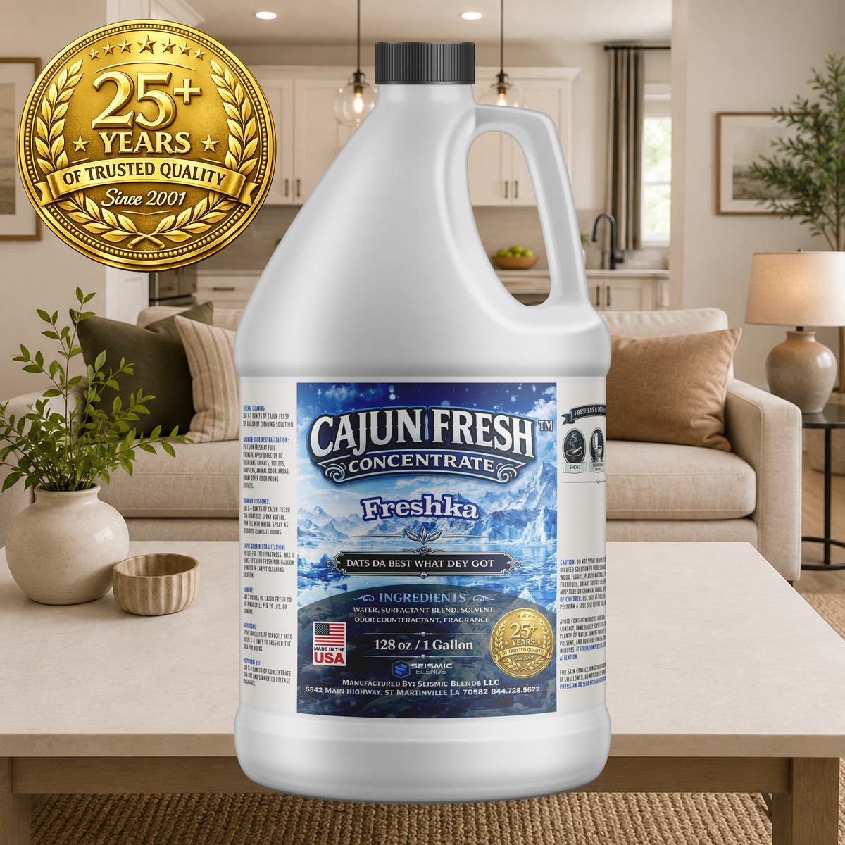 Cajun Fresh Concentrated Air Freshener (SBCF140) Freshka Fragrance | Professional Odor Neutralizer & Deodorizer