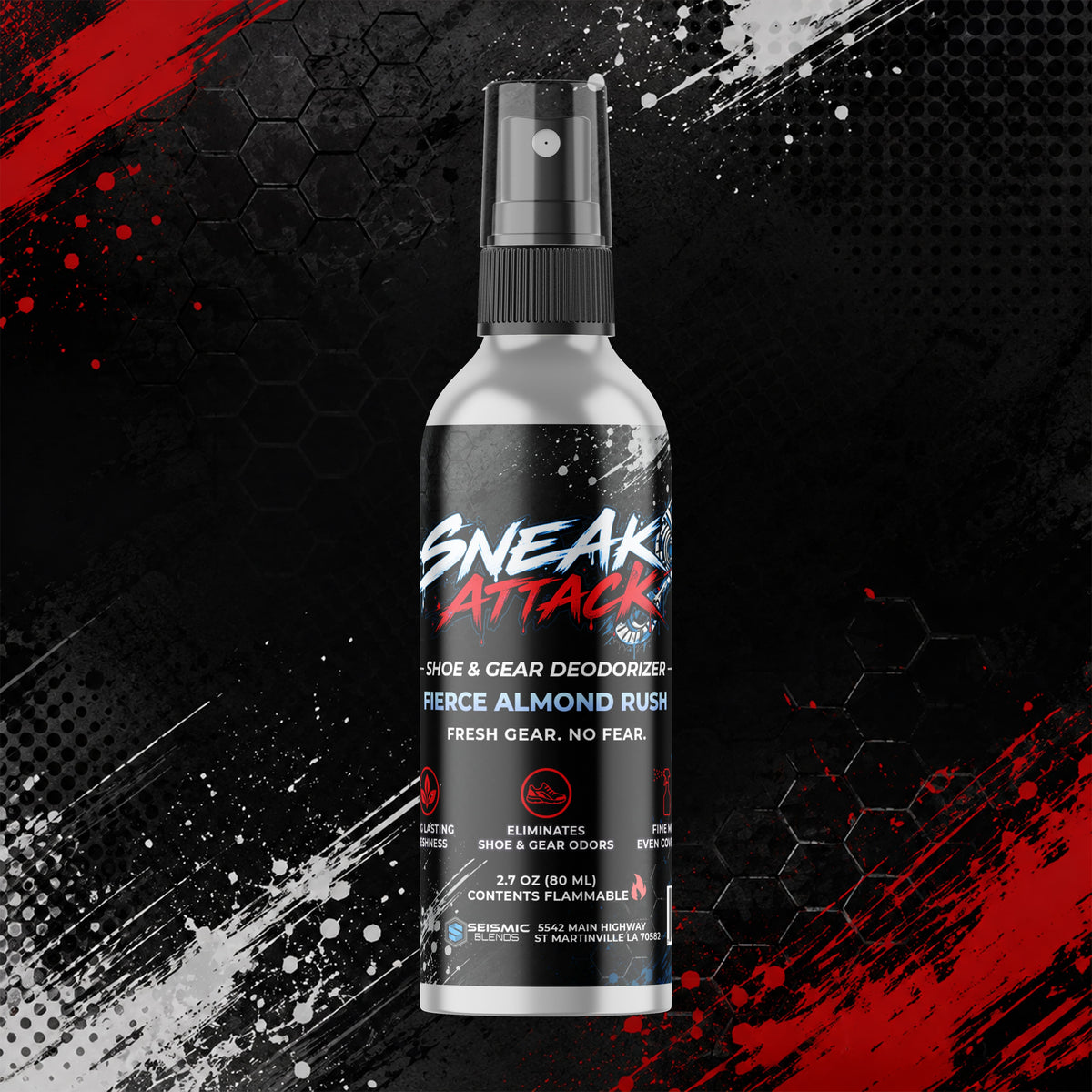 Odo-Zap Sneak Attack" Athletic Gear Deodorizer (MRD150) - Specialized Spray Designed For Odor-Prone Athletic Equipment