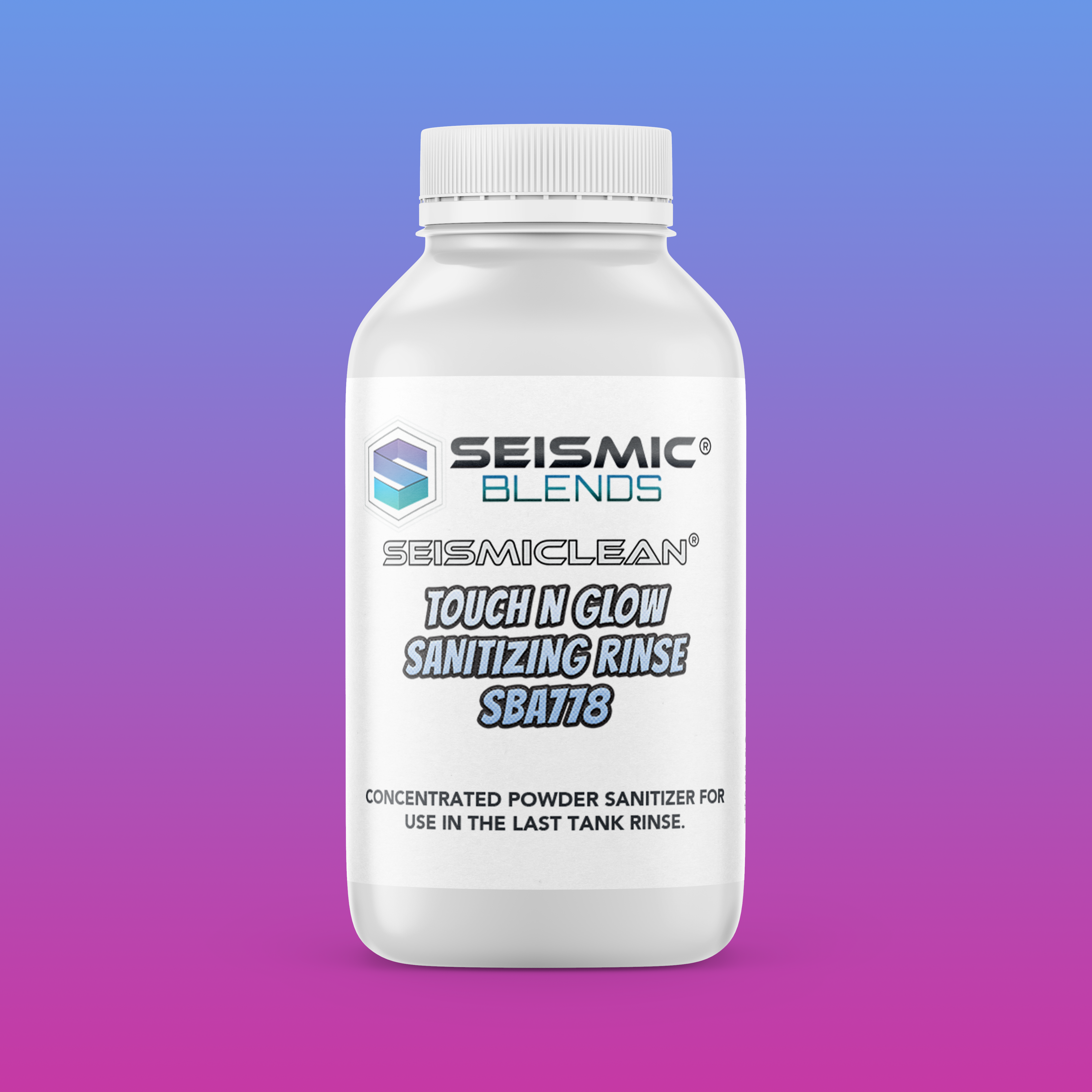 Seismiclean Touch N Glow Sanitizing Rinse (SBA778) - Effective Sanitizer Rinse That Protects Surfaces