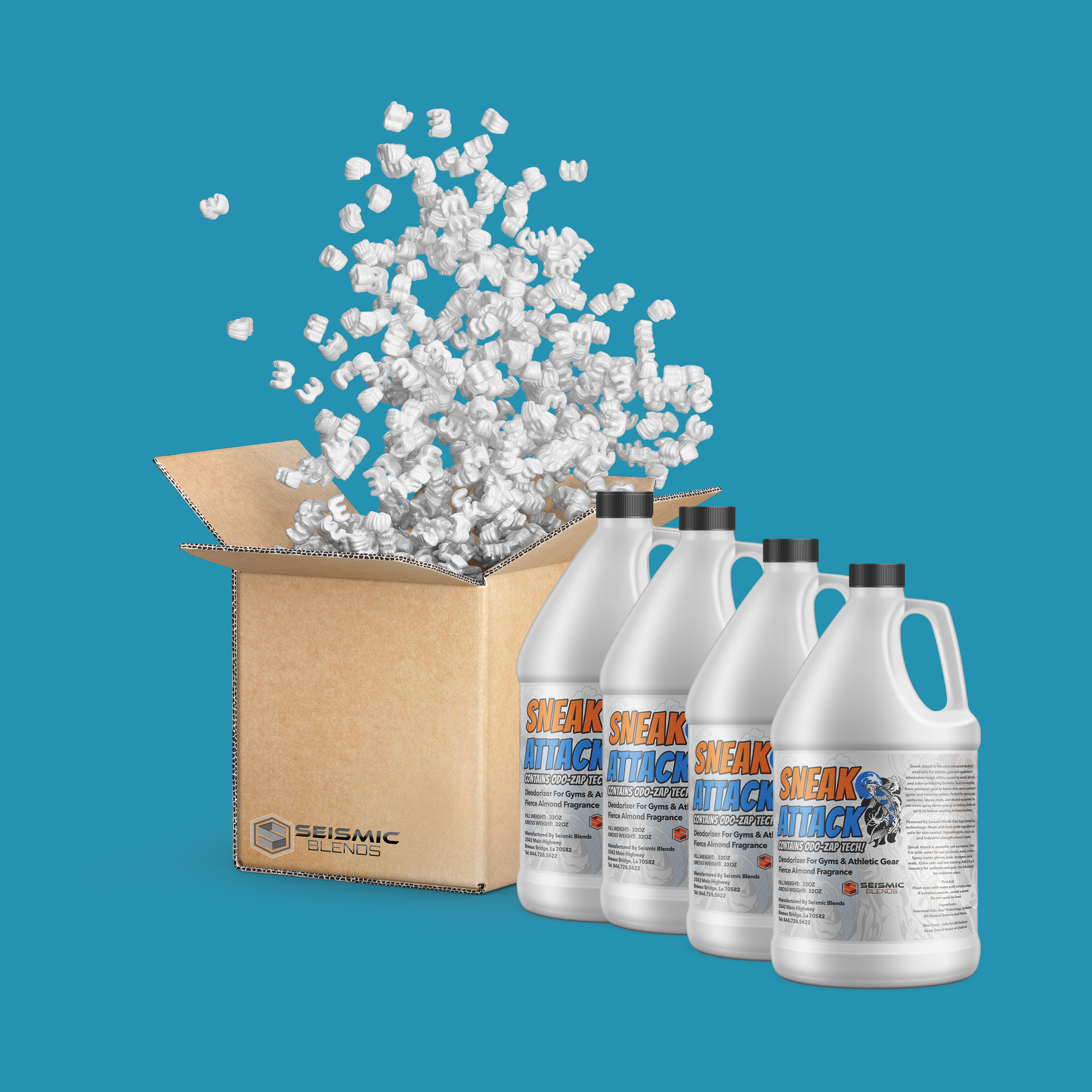 Odo-Zap Sneak Attack" Athletic Gear Deodorizer (MRD150) - Specialized Spray Designed For Odor-Prone Athletic Equipment