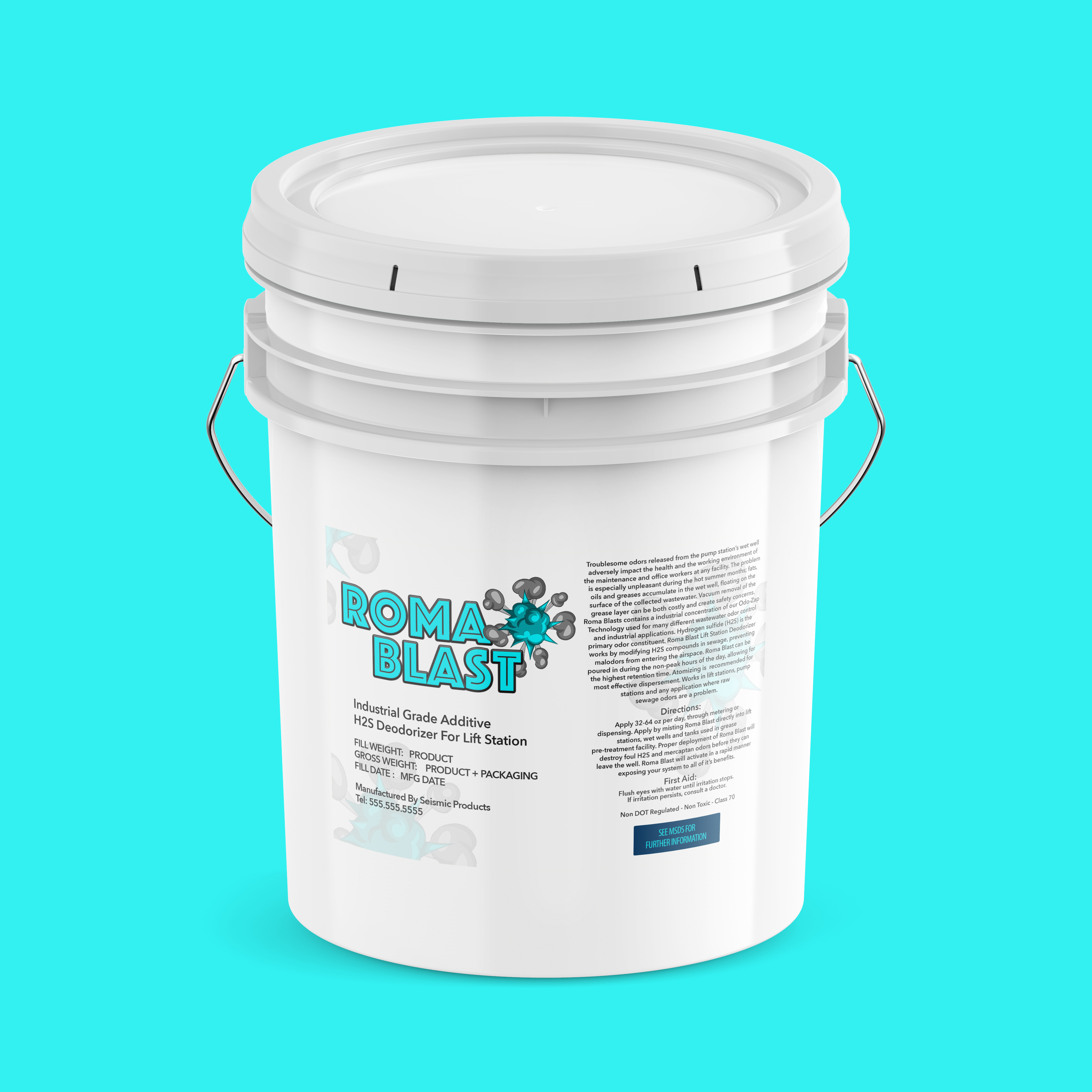 Roma Blast Industrial Deodorizer For Lift Stations (SBW250) - Lift Station Deodorizer That Fights Odors At The Source