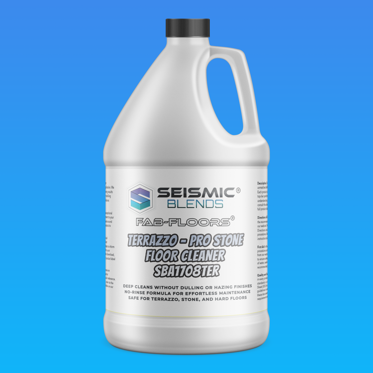 Fab Floors Terrazo-Pro Stone Floor Cleaner (SBA1708TER) – For Professional Terrazzo, Marble, Tile & Polished Stone Care