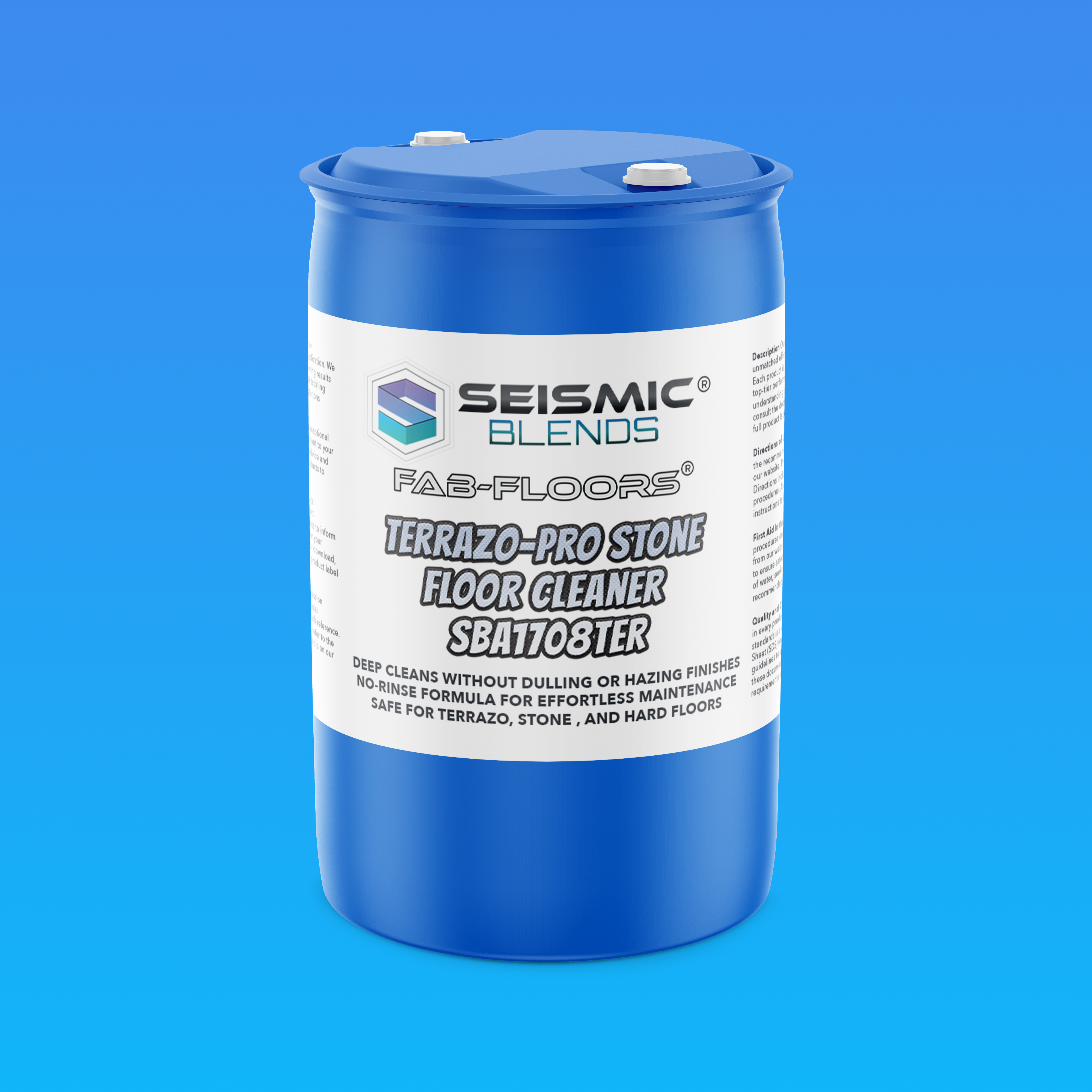 Fab Floors Terrazo-Pro Stone Floor Cleaner (SBA1708TER) – For Professional Stone & Terrazzo Care