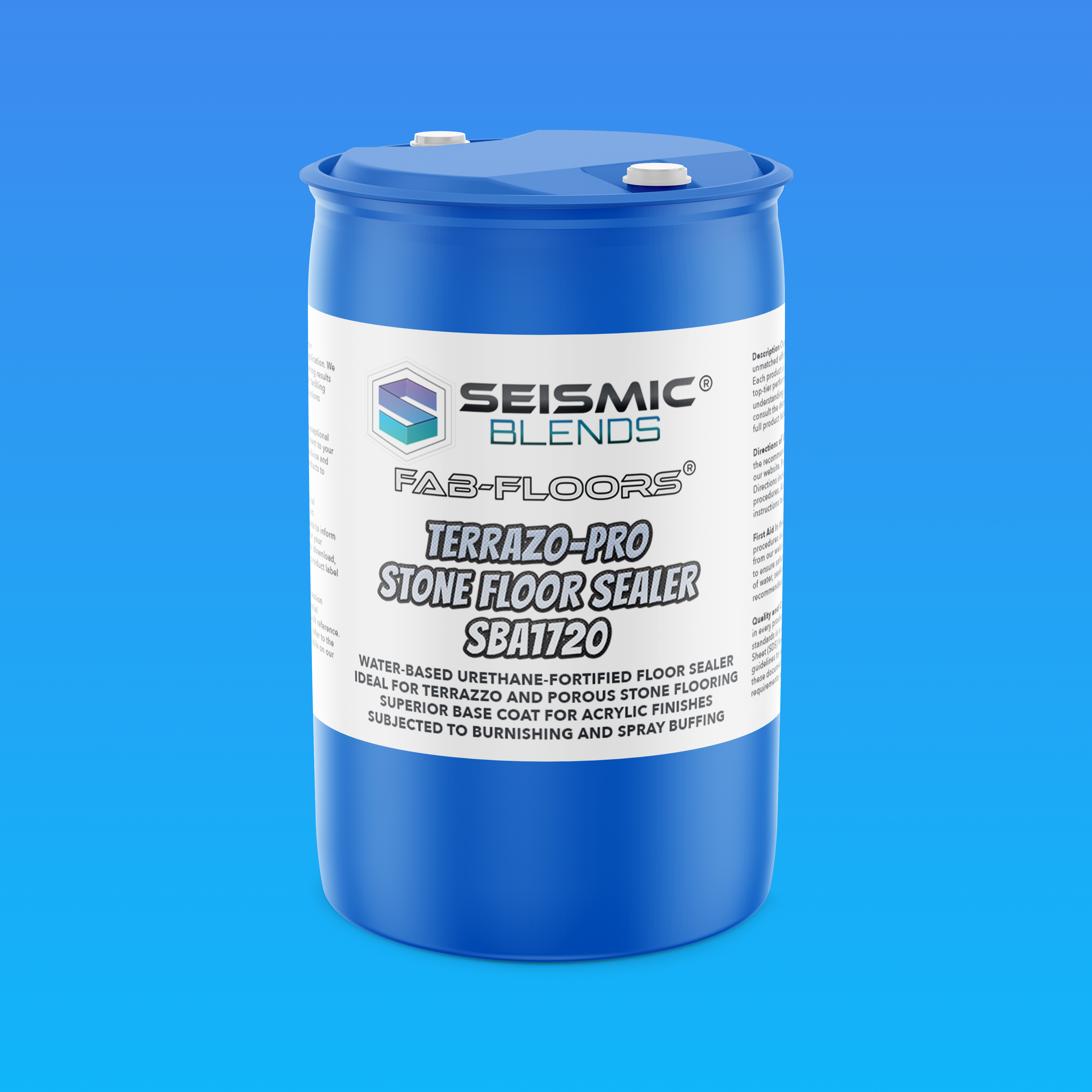 Fab Floors Terrazo-Pro Stone Floor Sealer (SBA1720) - Top-Tier Terrazzo Sealer with Polymer Blend