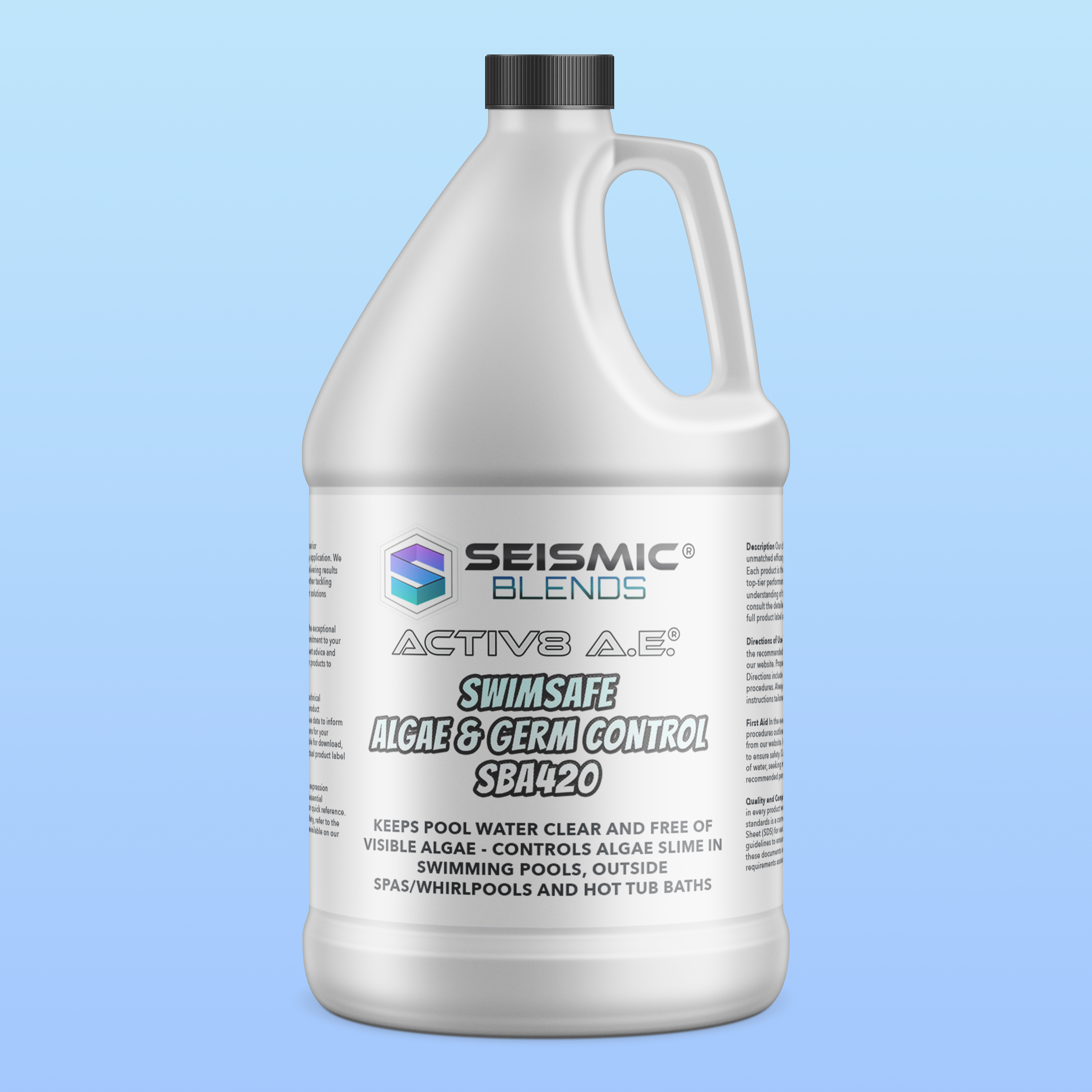 Activ8 AE SwimSafe Algae & Germ Control (SBA420) - Dual-Action Pool Sanitizer for Algae Elimination & Disinfection