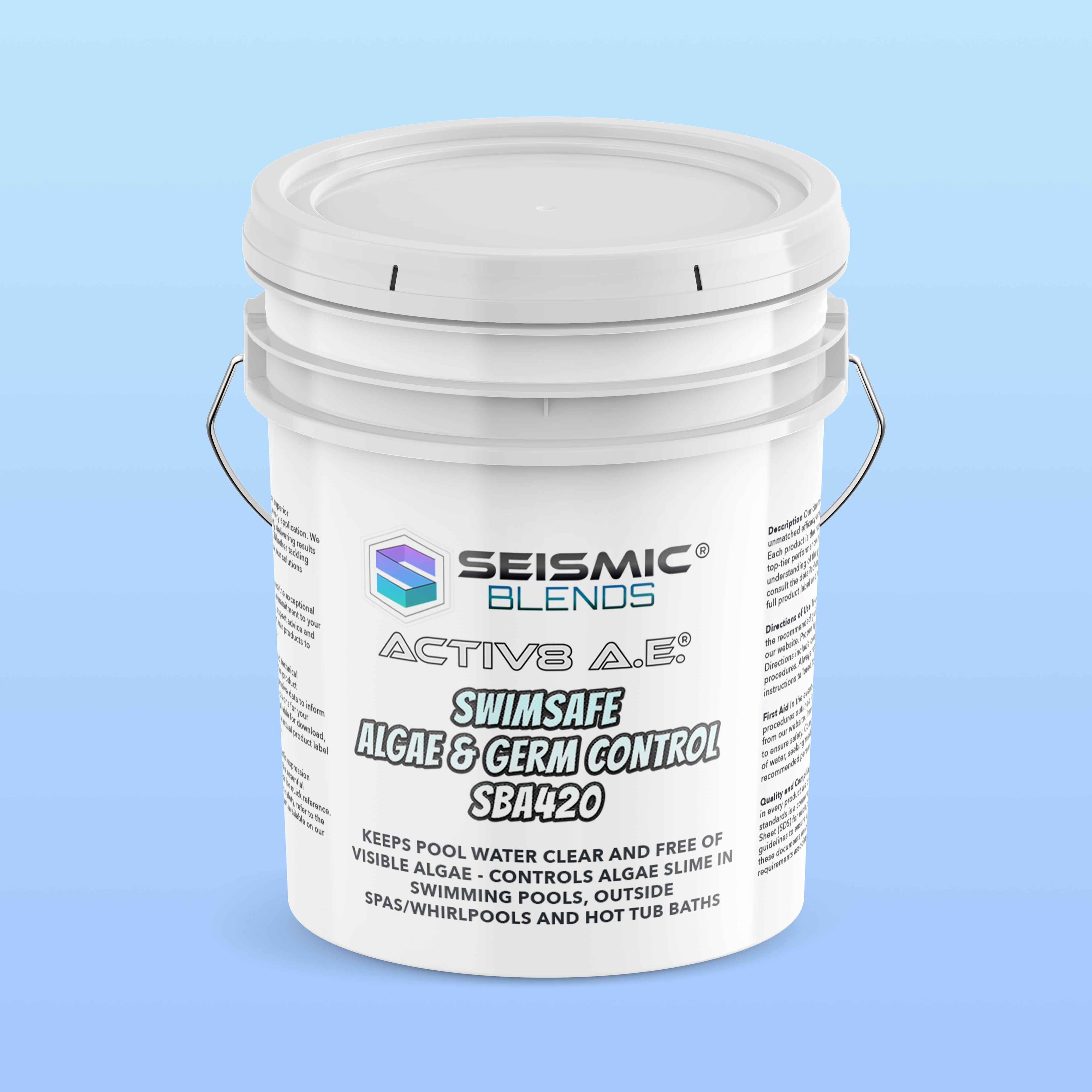 Activ8 AE SwimSafe Algae & Germ Control (SBA420) - Dual-Action Pool Sanitizer for Algae Elimination & Disinfection