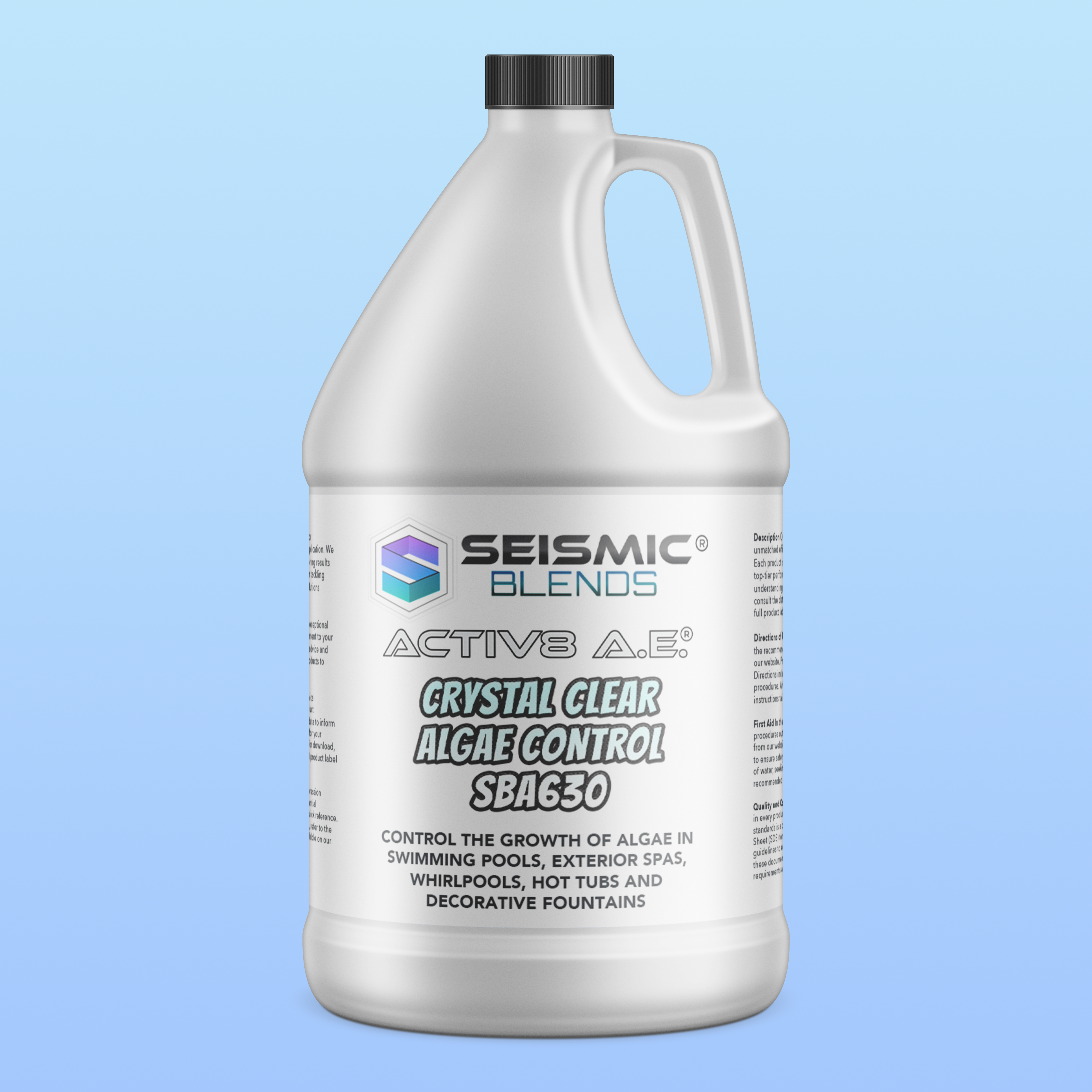 Activ8 AE Crystal Clear Algae Control (SBA630) - Fast-Acting Green Pool Algae Remover for Crystal Waters