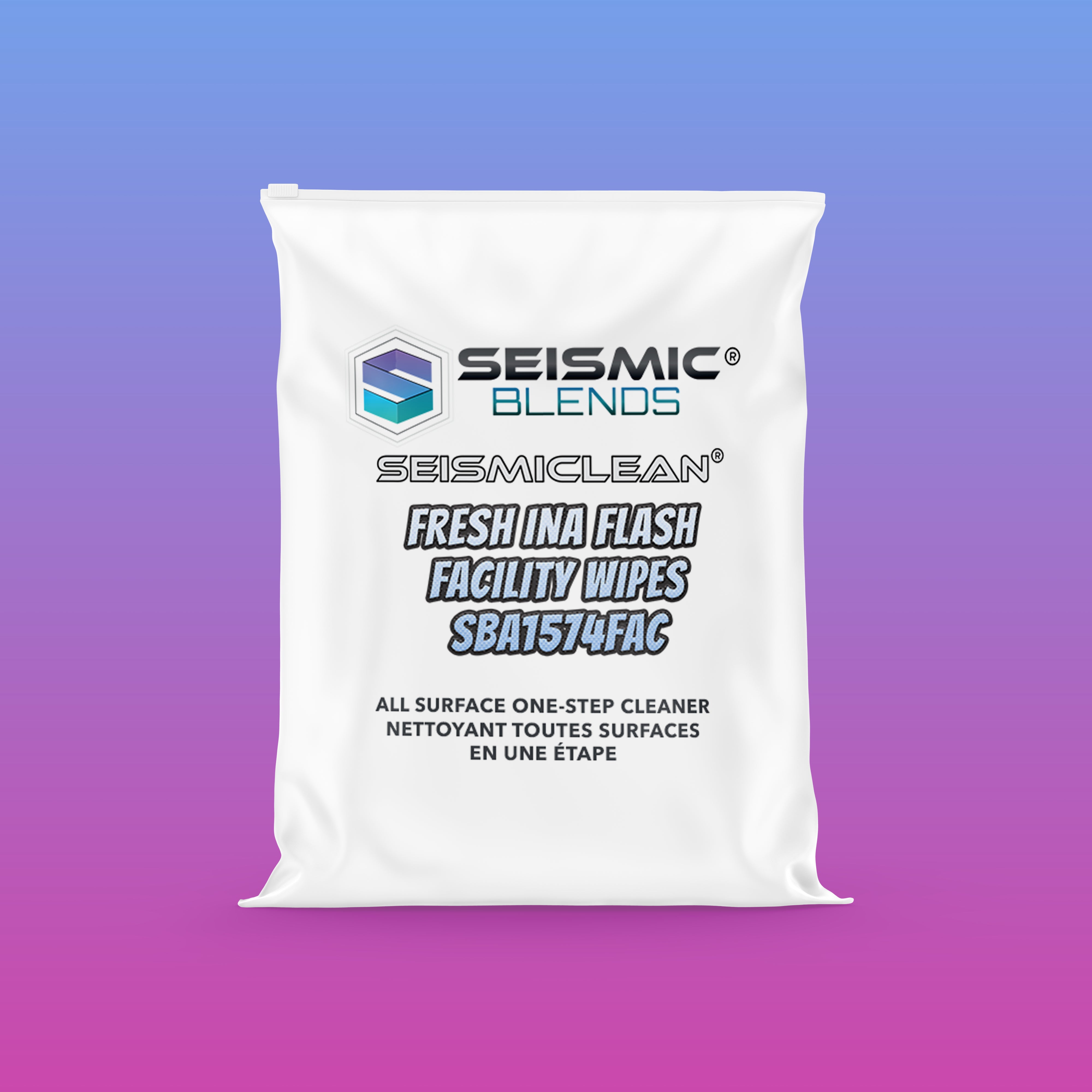 Seismiclean Fresh in a Flash Facility Wipes (SBA1574FAC) - High Quality Cleaning Solution For Versatile Use