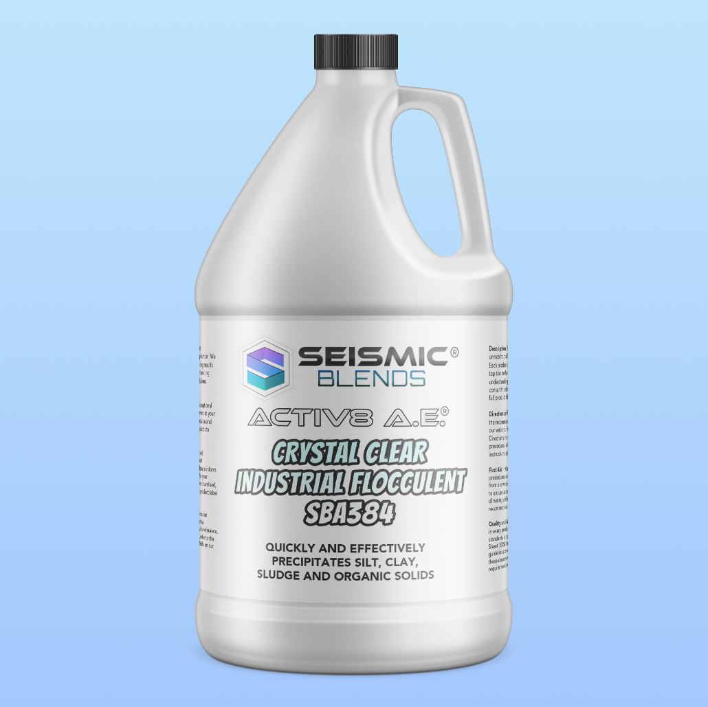 Industrial Polymer Flocculant – Industrial-Grade Water Clarifier for Sediment Removal – Activ8 AE Crystal Clear (SBA386)
