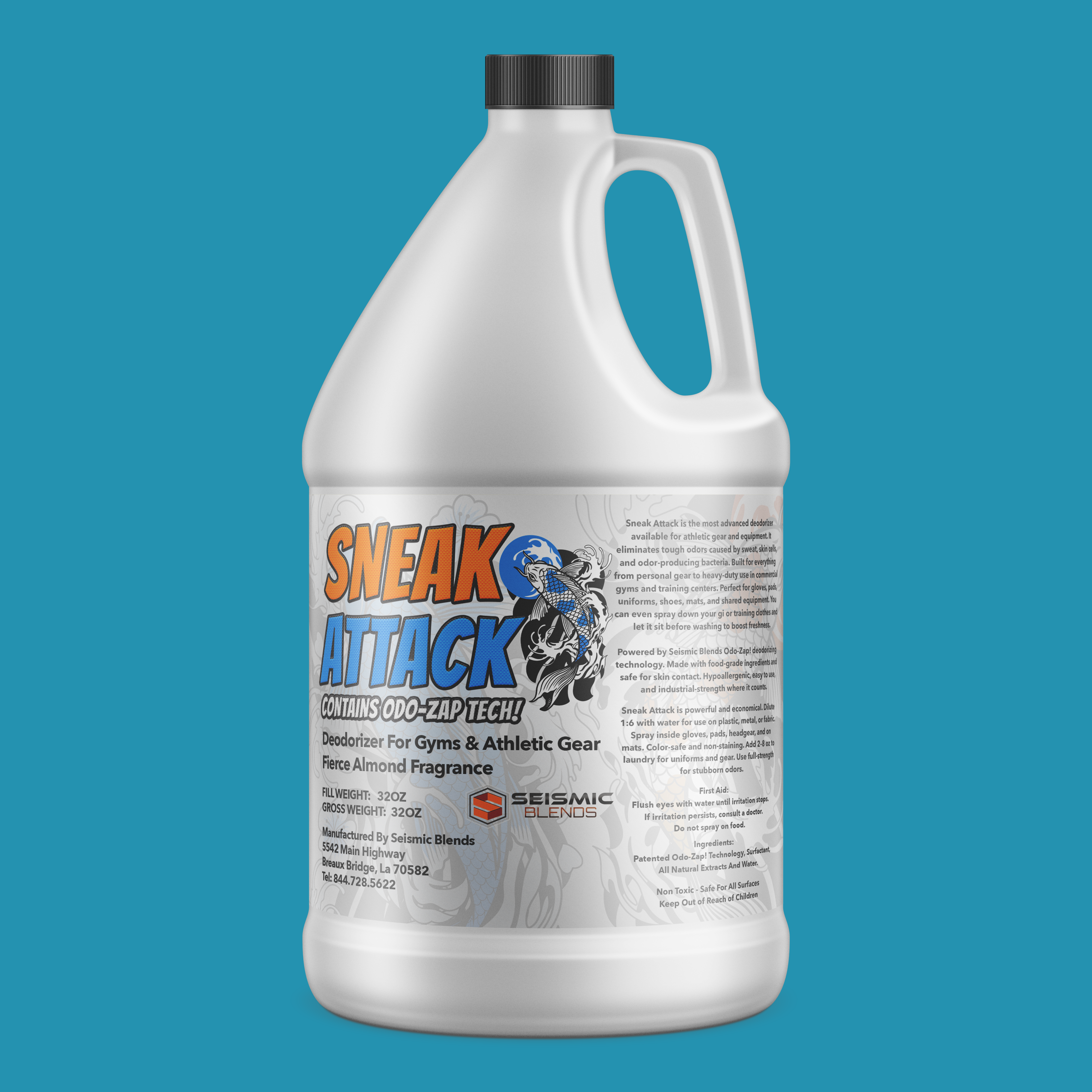 Odo-Zap Sneak Attack" Athletic Gear Deodorizer (MRD150) - Specialized Spray Designed For Odor-Prone Athletic Equipment