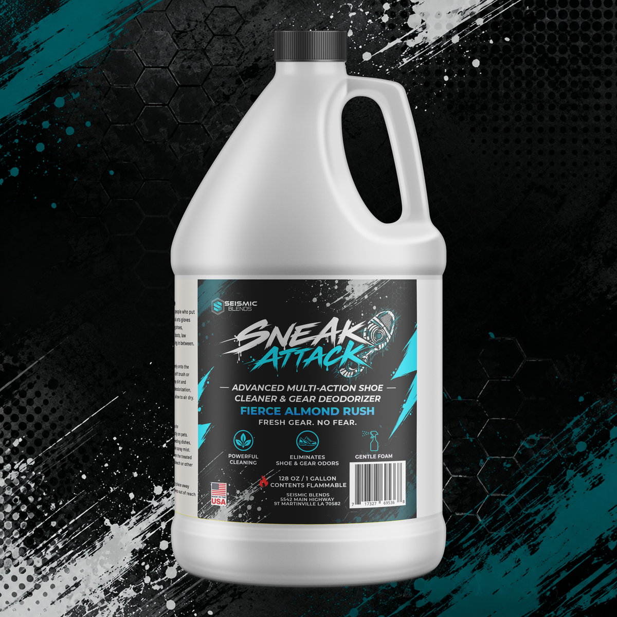 Sneak Attack Advanced | Multi-Action Shoe Cleaner & Athletic Gear Deodorizer (MRD160)