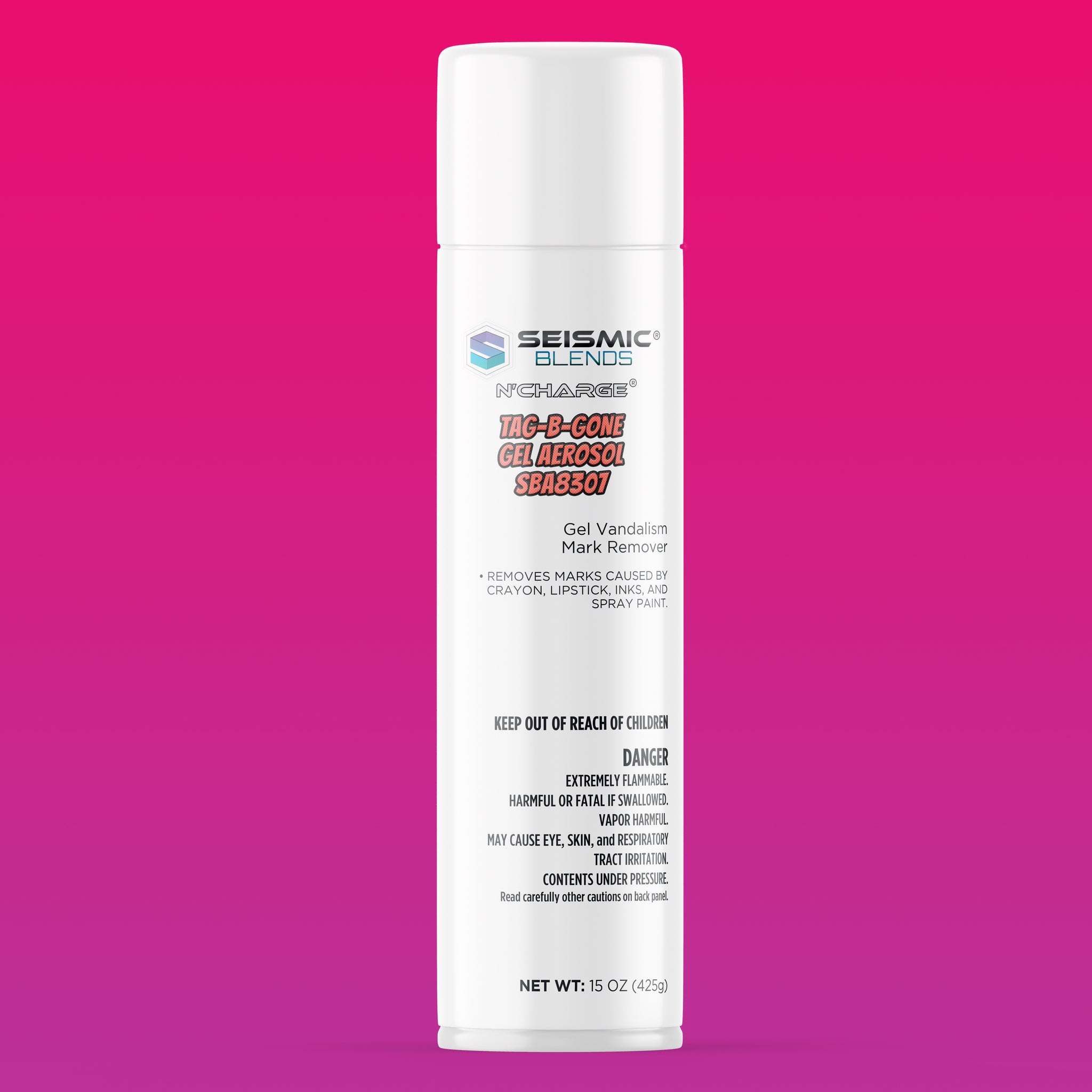 N'Charge Tag-B-Gone Gel Aerosol (SBA8307) - Fast-Acting Gel Aerosol That Breaks Down Graffiti Without Smearing