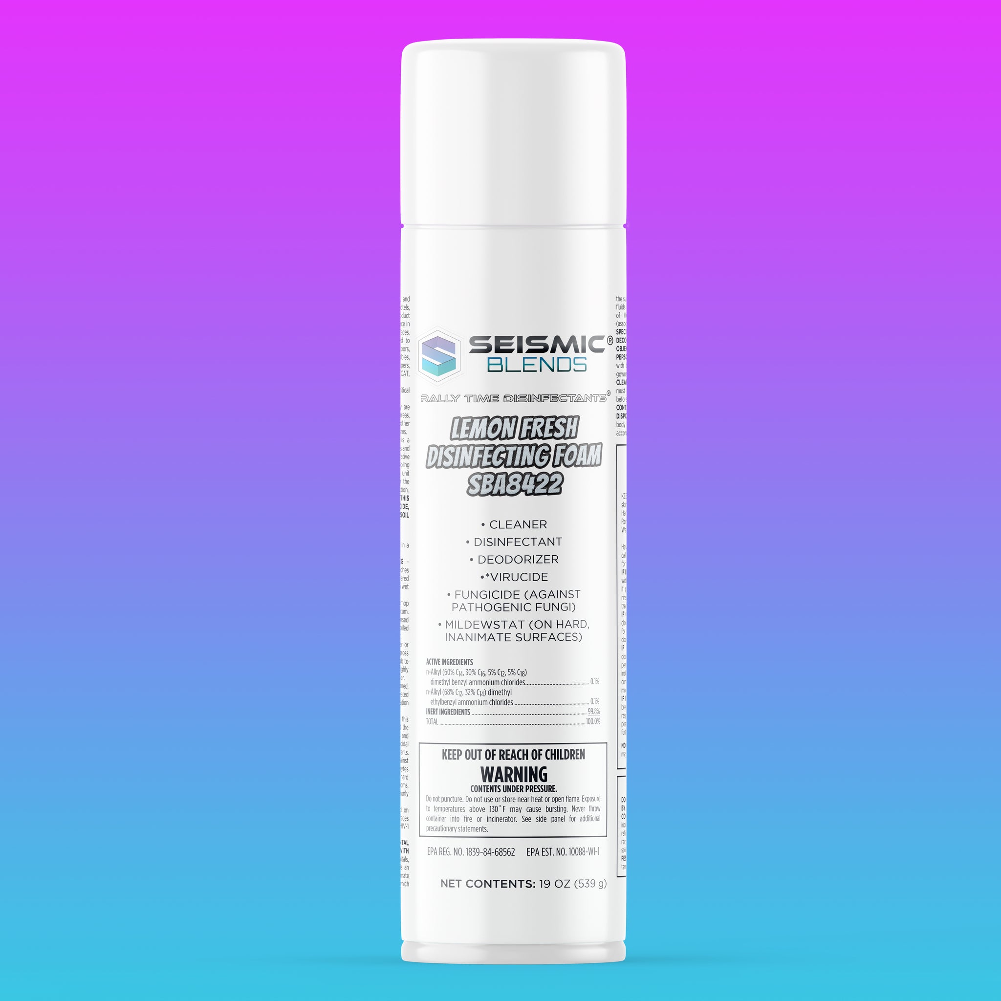 Rally Time Lemon Fresh Disinfecting Foam (SBA8422) - Foaming Disinfectant With A Fresh Lemon Scent For Daily Use