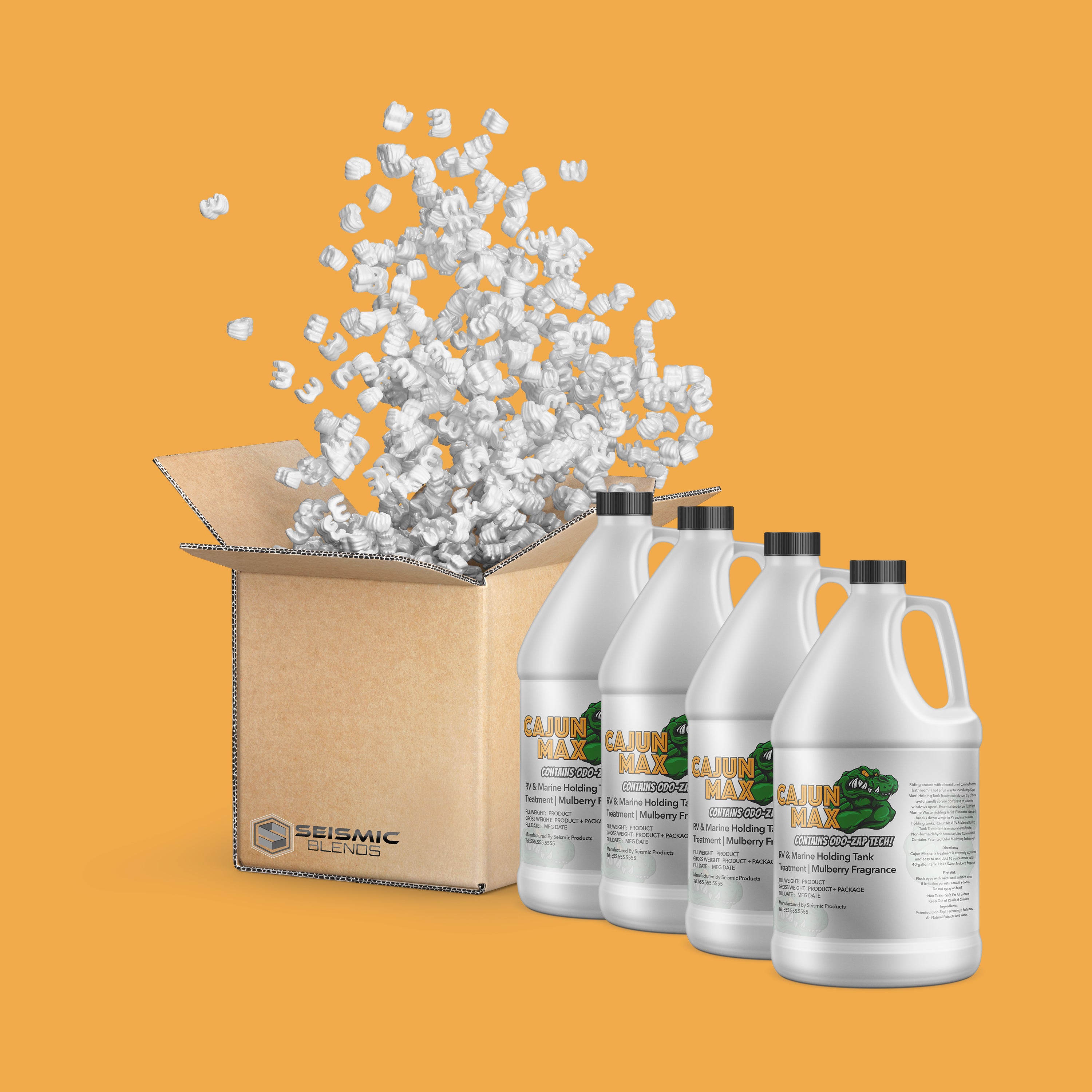 Cajun Max RV & Marine Holding Tank Treatment (MRD140) - Odor Control & Waste Breakdown for RV and Marine Tanks