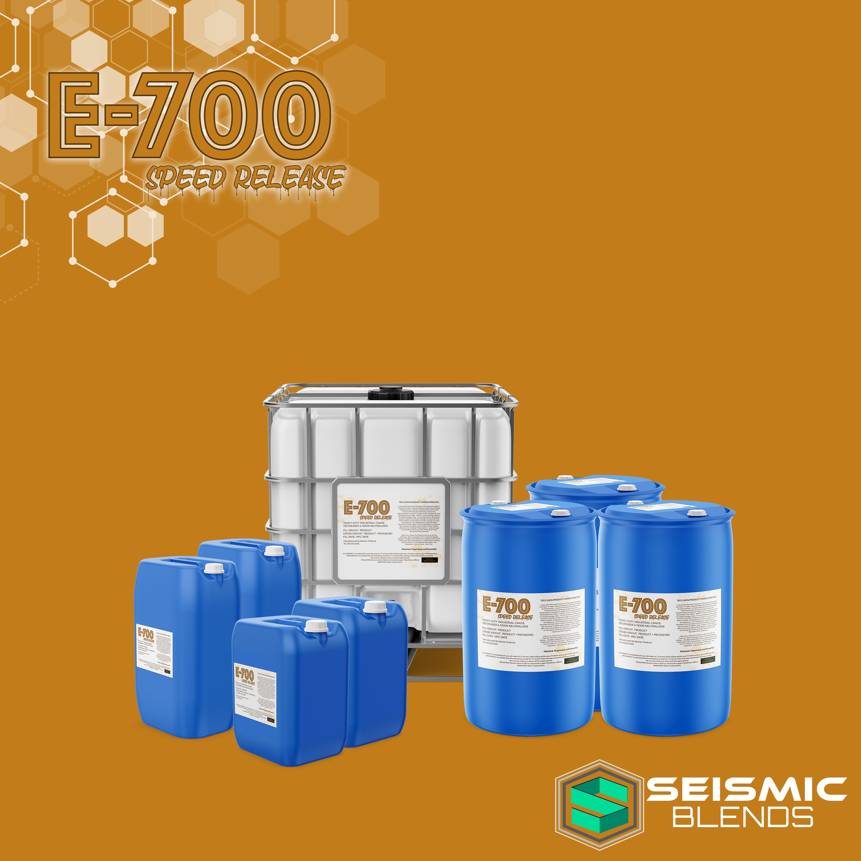 E-700 Speed Release Industrial Concentrate Oil & Gas/Offshore Equipment Cleaner (SBI160) - Fast-Acting Oil & Gas Equipment Cleaner
