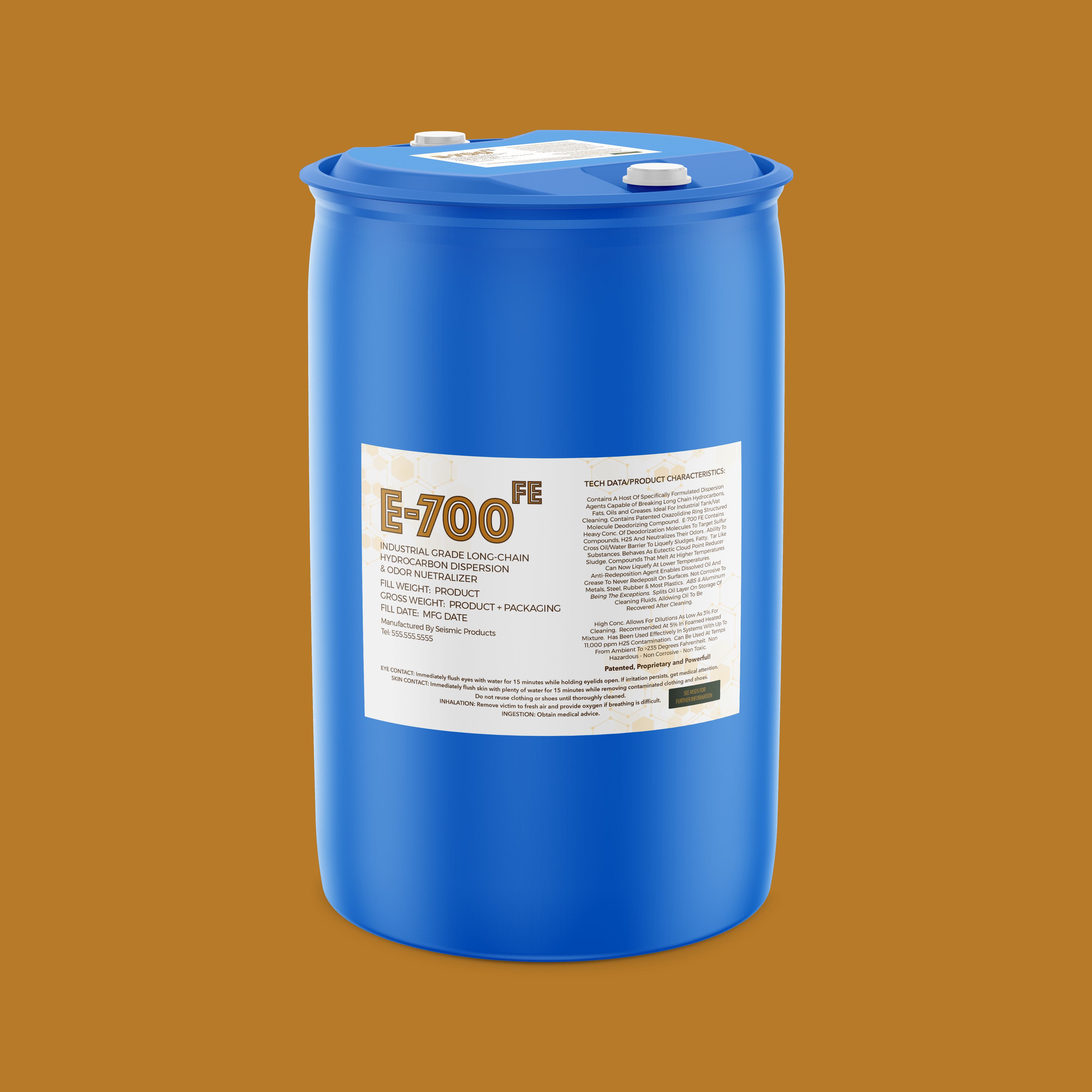E-700 FE Cleaner Highly Concentrated Refinery Cleaner With Added Long Chain Hydrocarbon Breaker (SBI150) - Enhanced HC Breaker Cleaner for Refineries