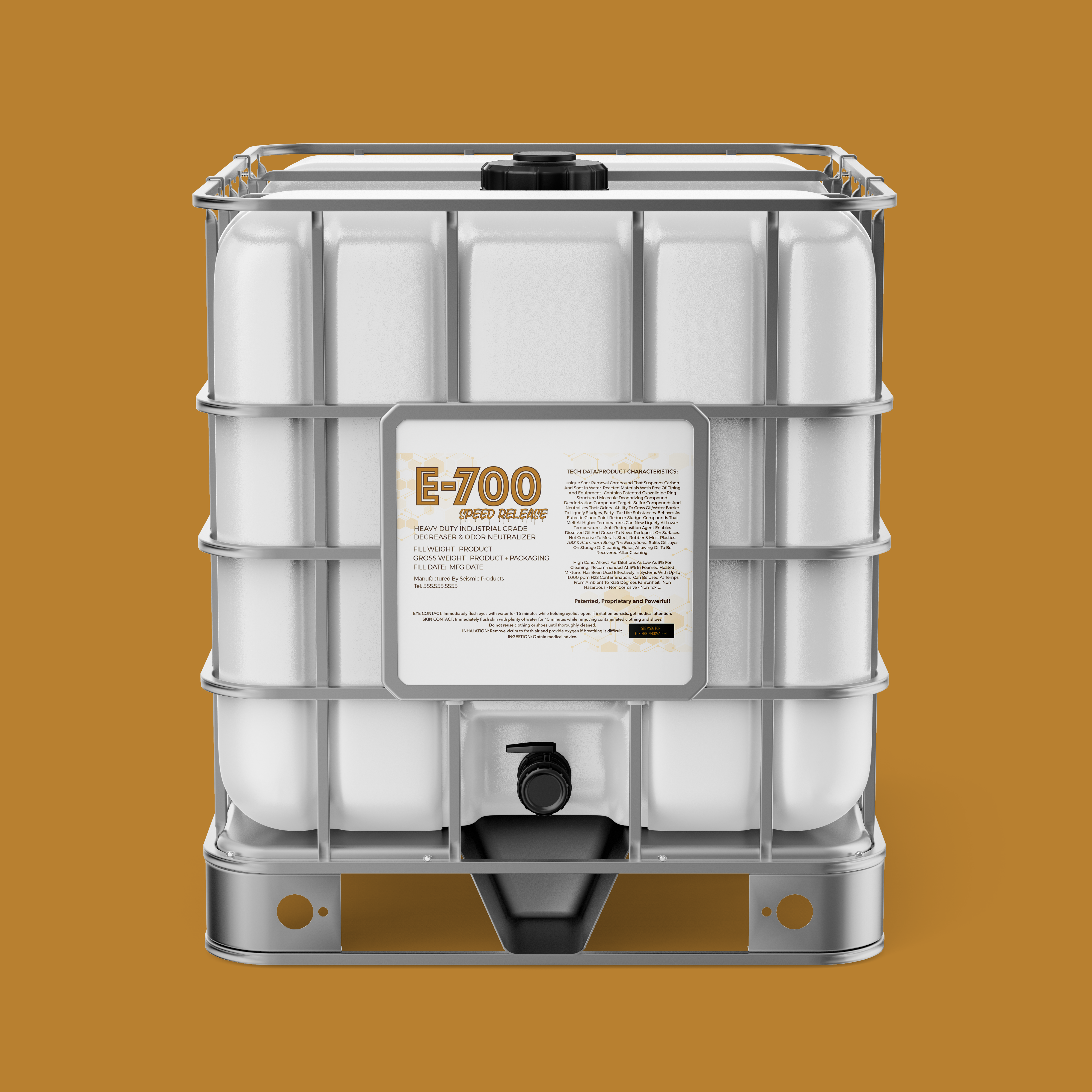 E-700 Speed Release Industrial Concentrate Oil & Gas/Offshore Equipment Cleaner (SBI160) - Fast-Acting Oil & Gas Equipment Cleaner