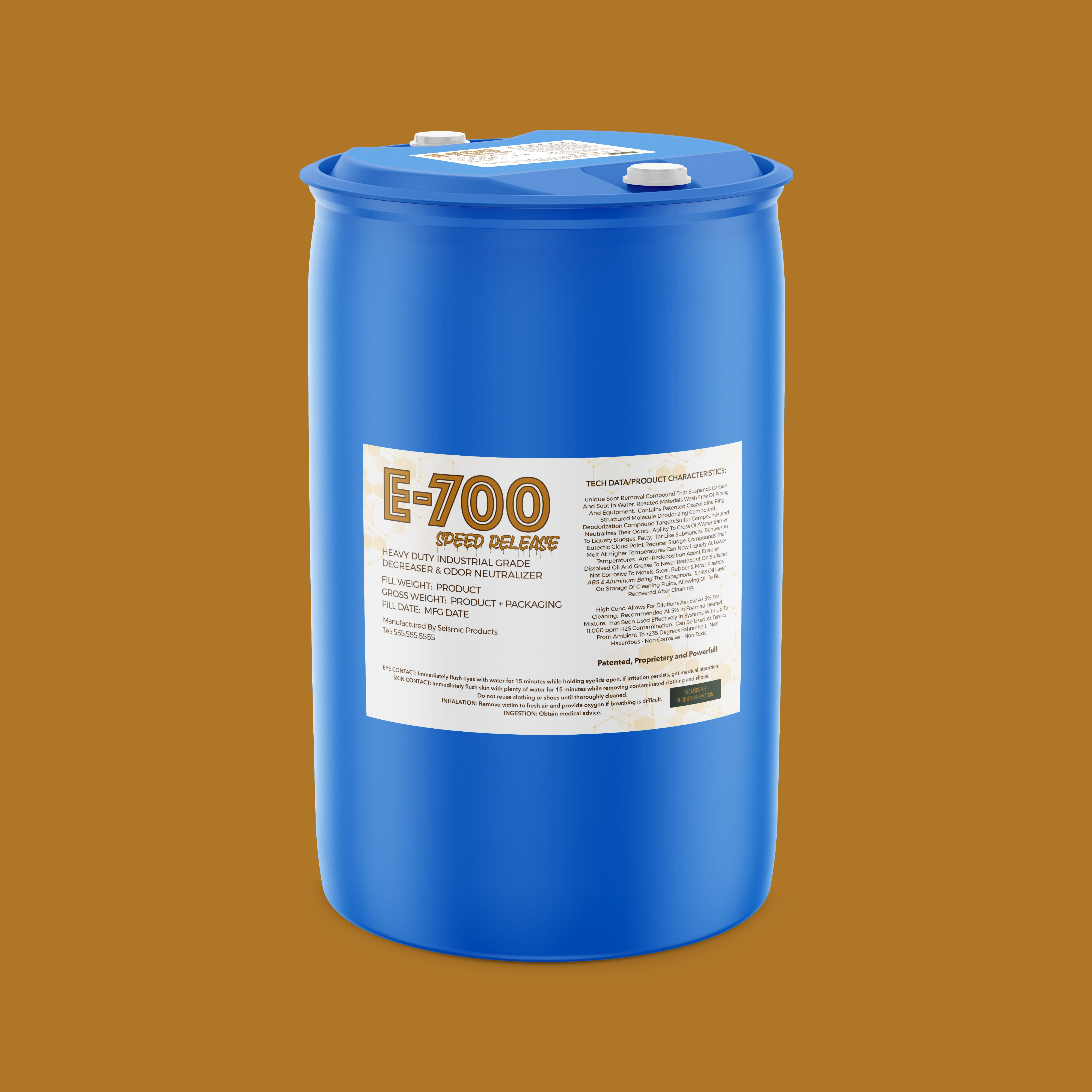 E-700 Speed Release Industrial Concentrate Oil & Gas/Offshore Equipment Cleaner (SBI160) - Fast-Acting Oil & Gas Equipment Cleaner