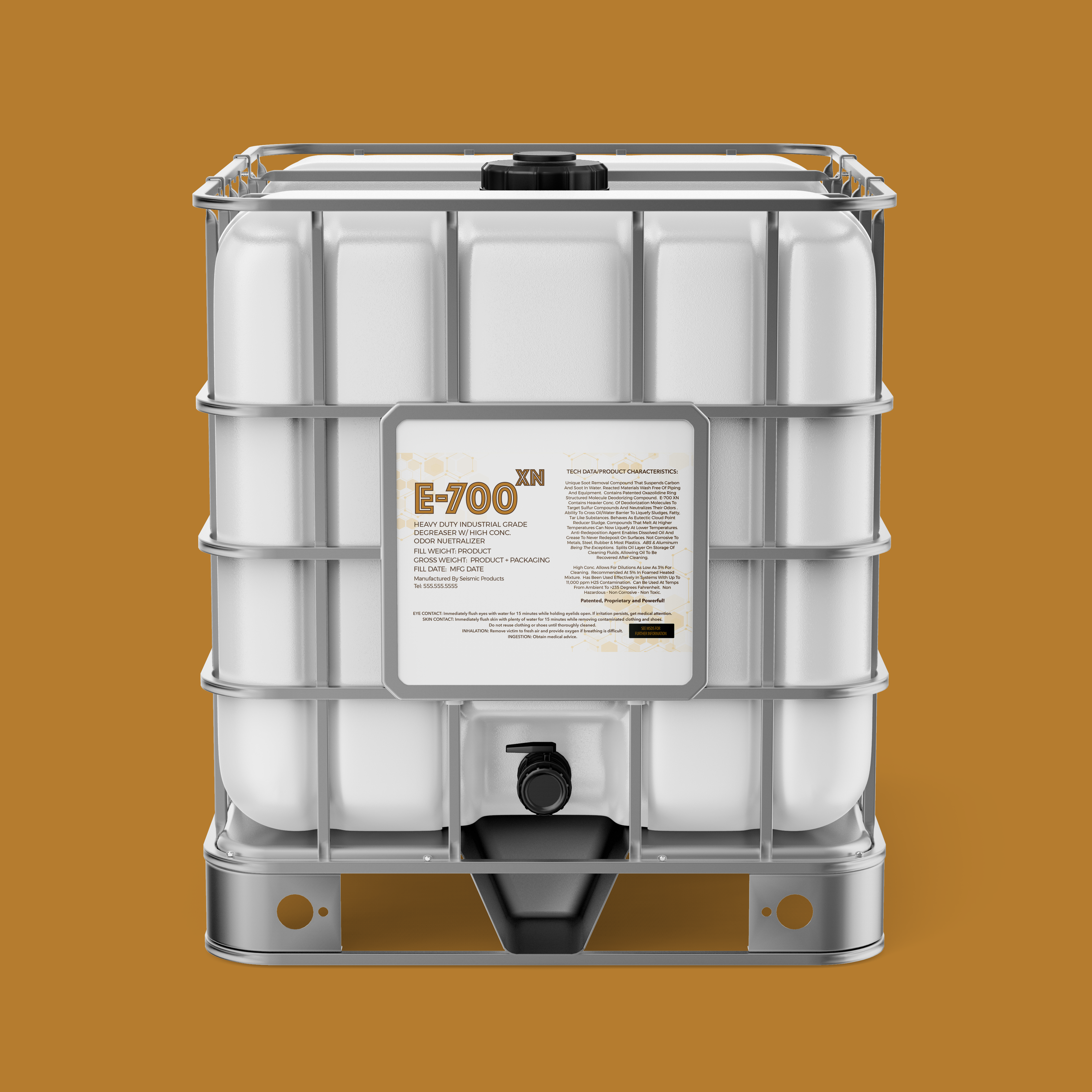 E-700 XN H2S Modifier Highly Concentrated Refinery Cleaner + Higher H2S Modifier Compounds (SBI130) - Powerful Cleaner with Advanced H2S Modifiers