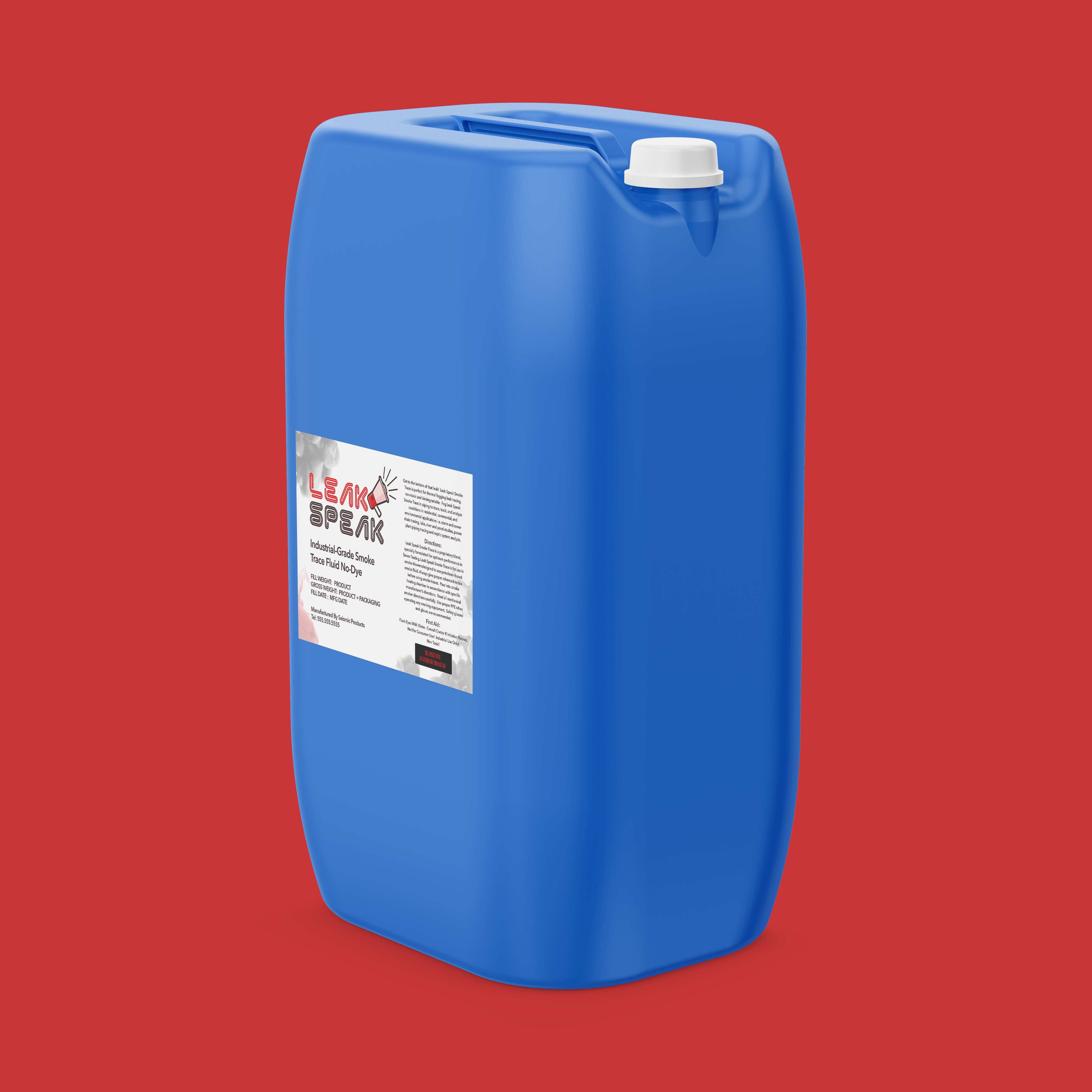 Leak Speak Smoke Trace Industrial Grade Smoke Trace Fluid No Dye (SBW210) - High Visibility Smoke Trace Fluid With No Added Dye For Clean Testing