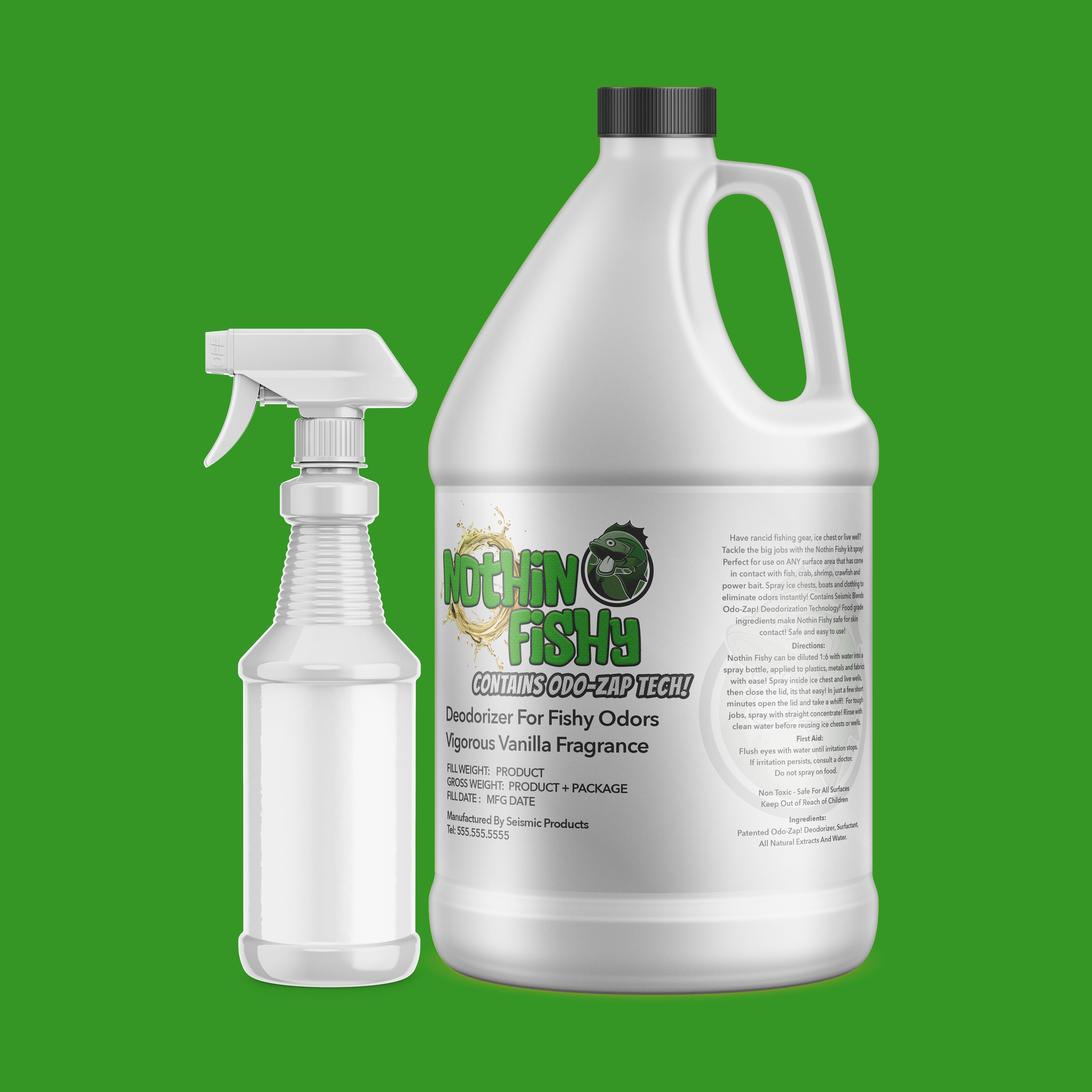 Odo-Zap Nothin Fishy Deodorizer (MRD100) - Marine Deodorizer Designed To Neutralize Strong Fish Smells